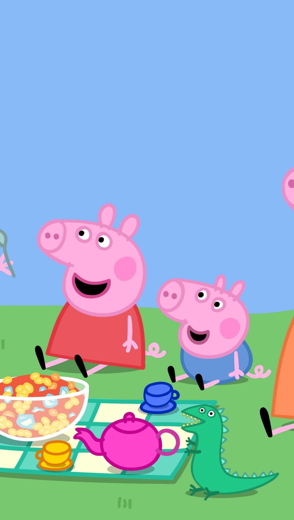 1220x2160 Peppa Pig and family Wallpaper 4k for iPhone and Mobile Phone