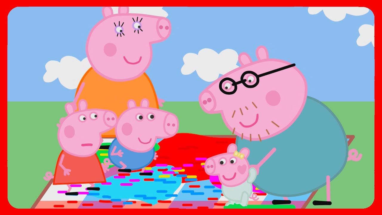 1280x720 Peppa Pig's Family is Drawing a Picture! Peppa Pig Cartoon Parody