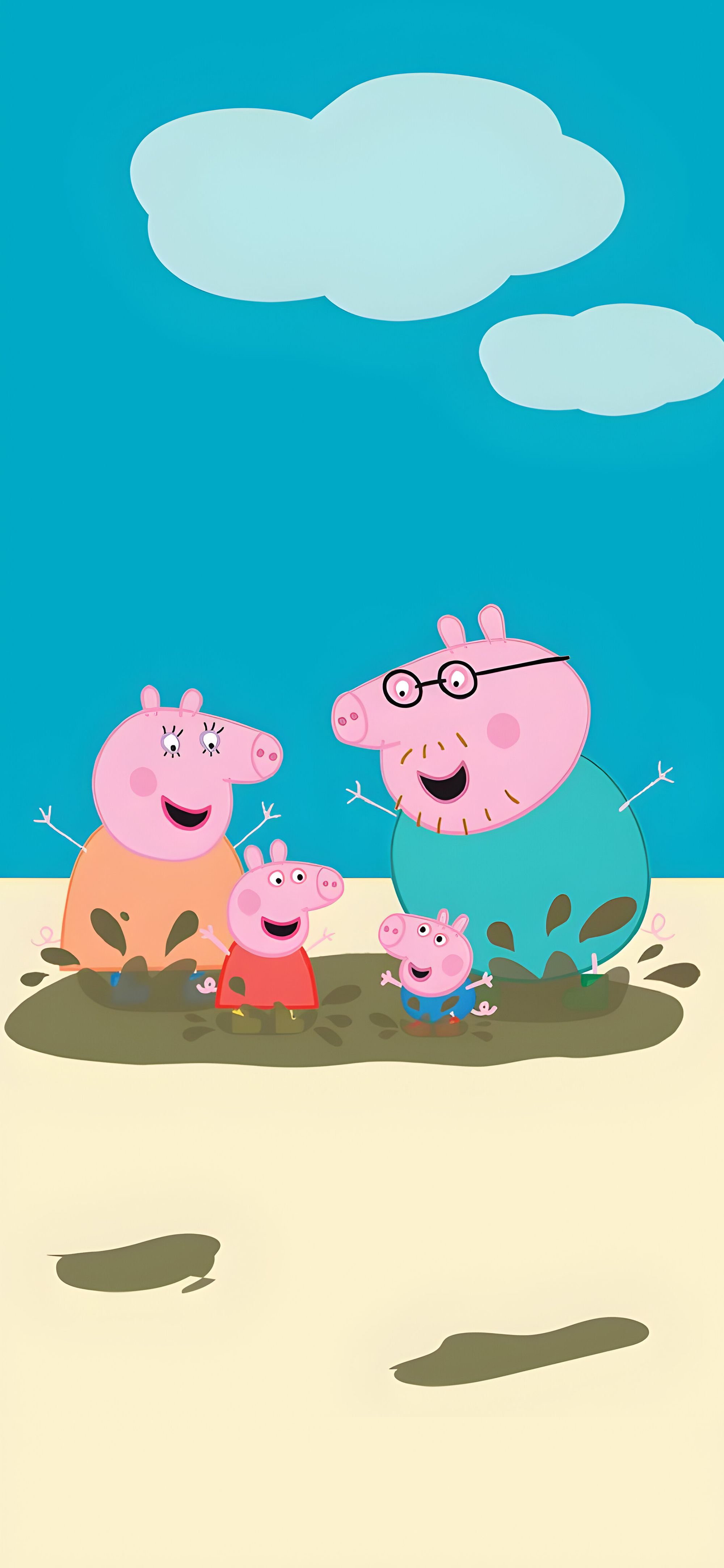 2000x4329 Peppa Pig Family Fun Wallpaper Cartoon Wallpaper 4K