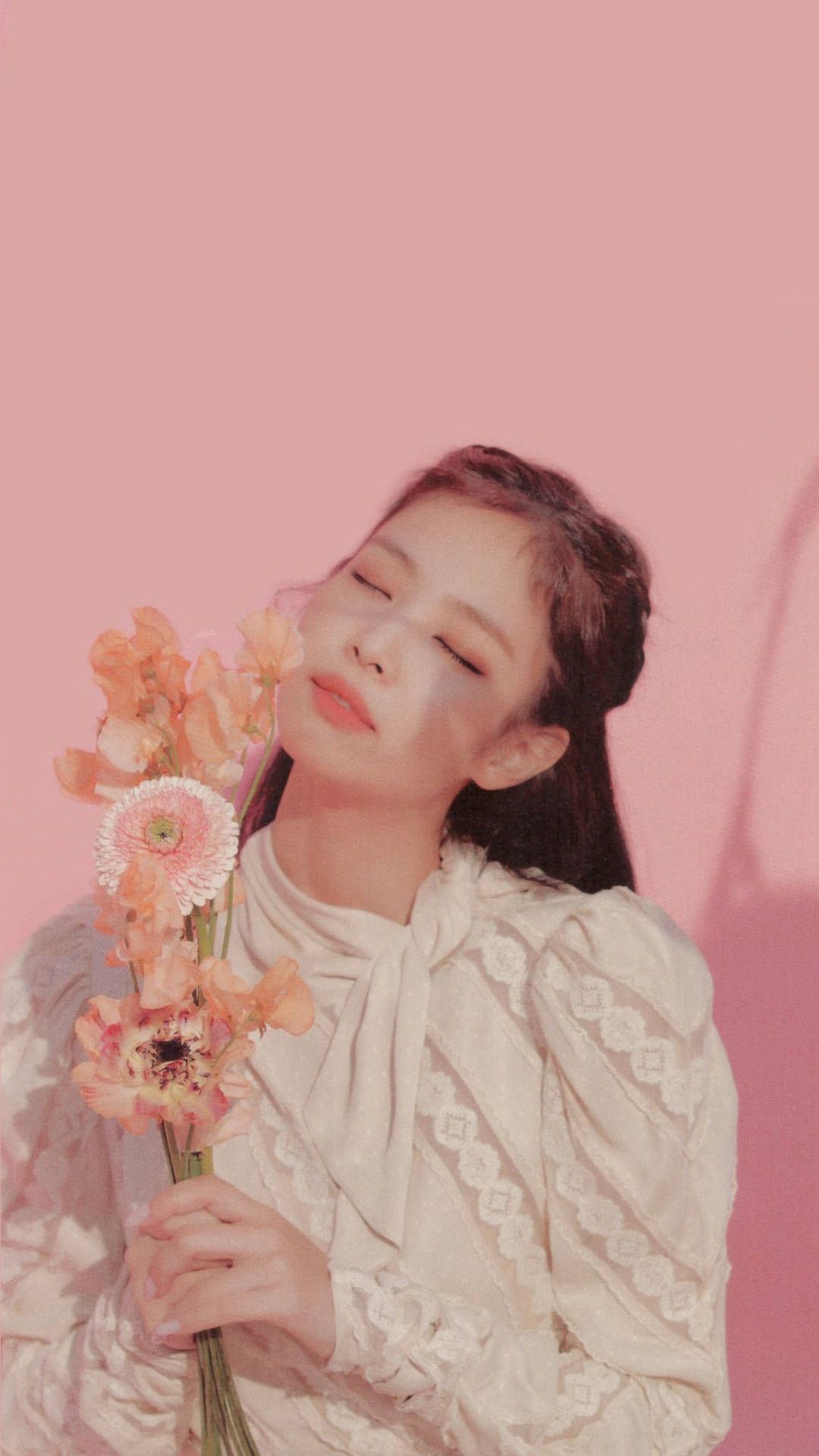 1080x1920 Download Jennie Floral Blackpink Aesthetic Wallpaper