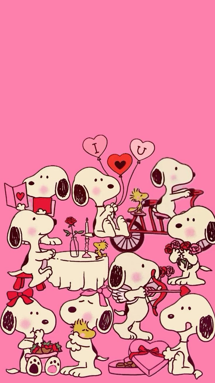 736x1308 snoopy loves love! iphone wallpaper lockscreen