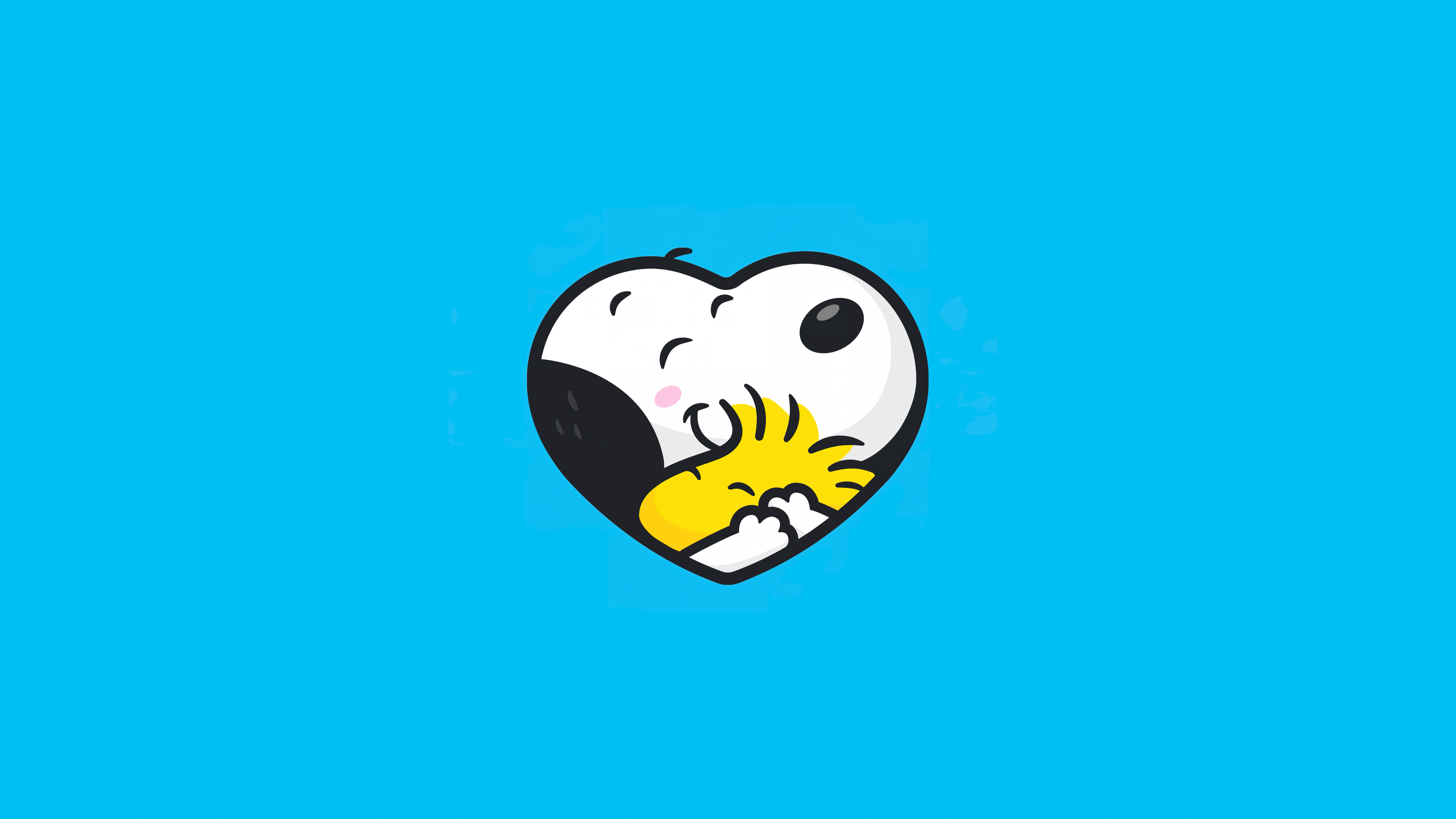 3840x2160 Snoopy Wallpaper 4K, Woodstock, Love heart