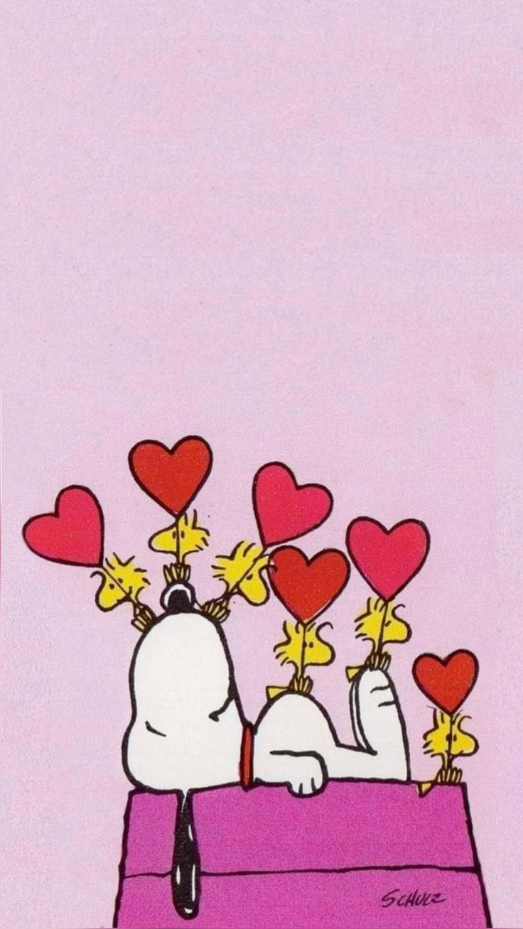 736x1308 snoopy valentines wallpaper