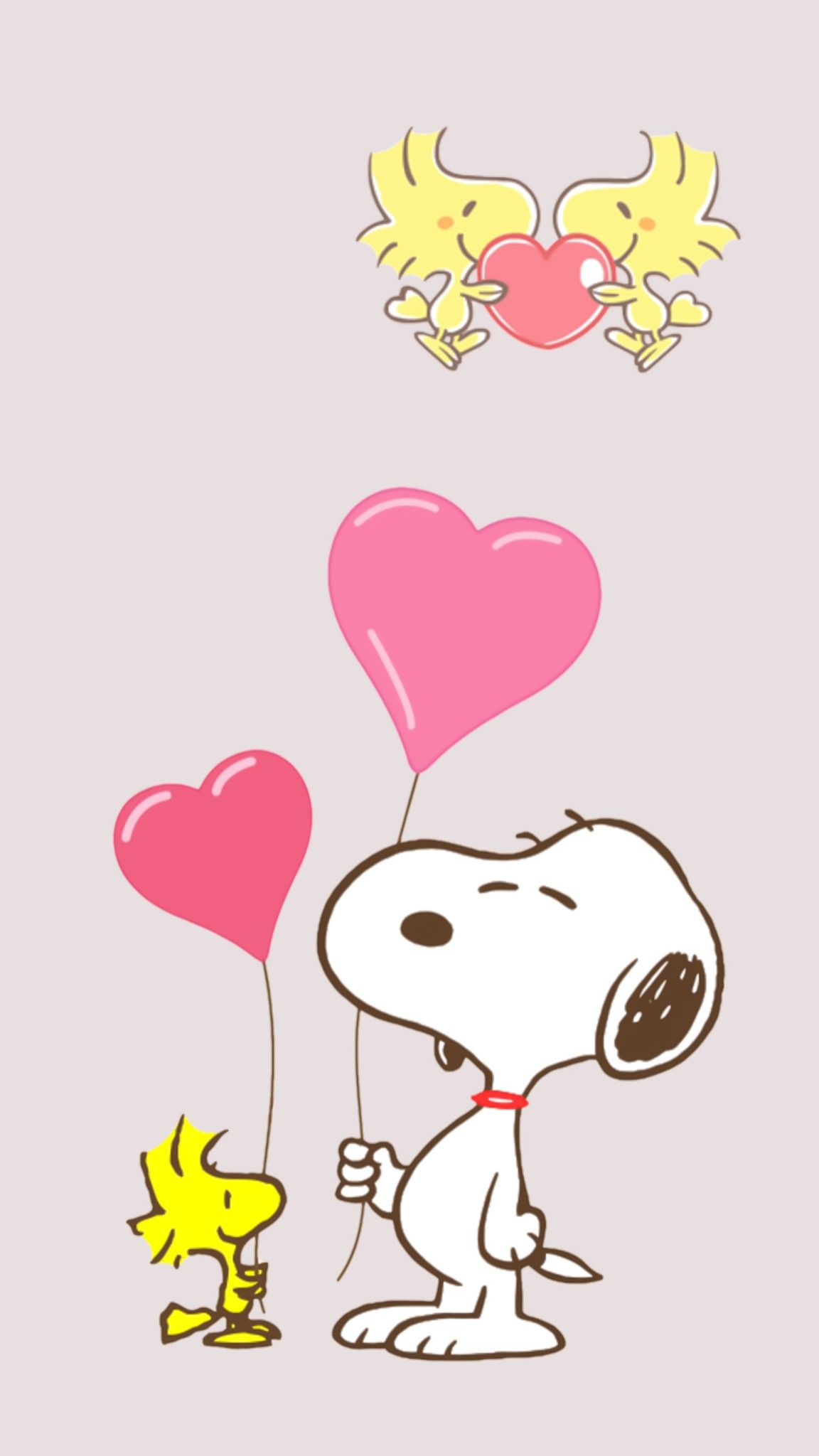 1152x2048 Valentine's Day Snoopy Wallpaper