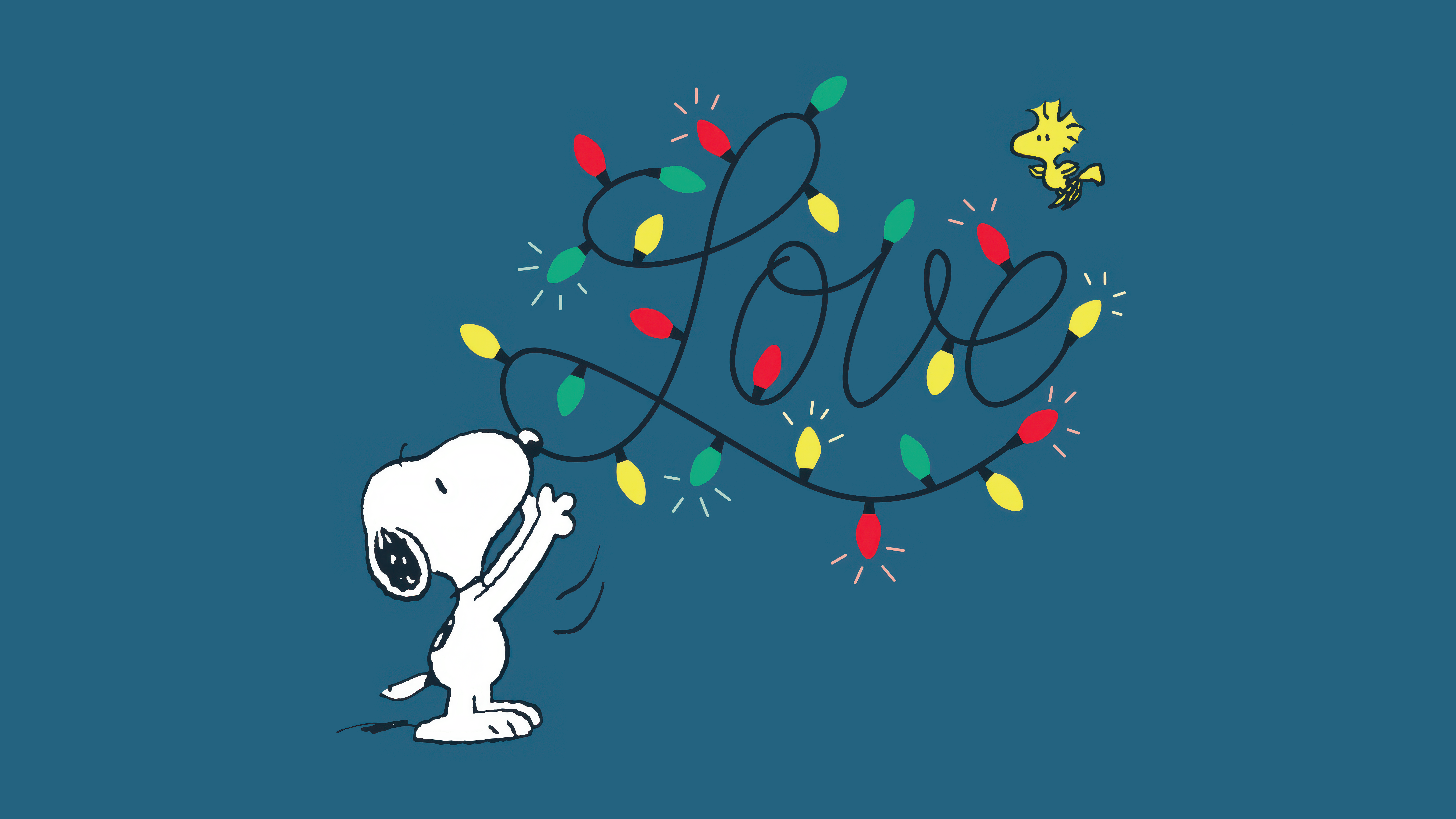 7680x4320 Snoopy Wallpaper 4K, Love text, 5K, 8K, Woodstock