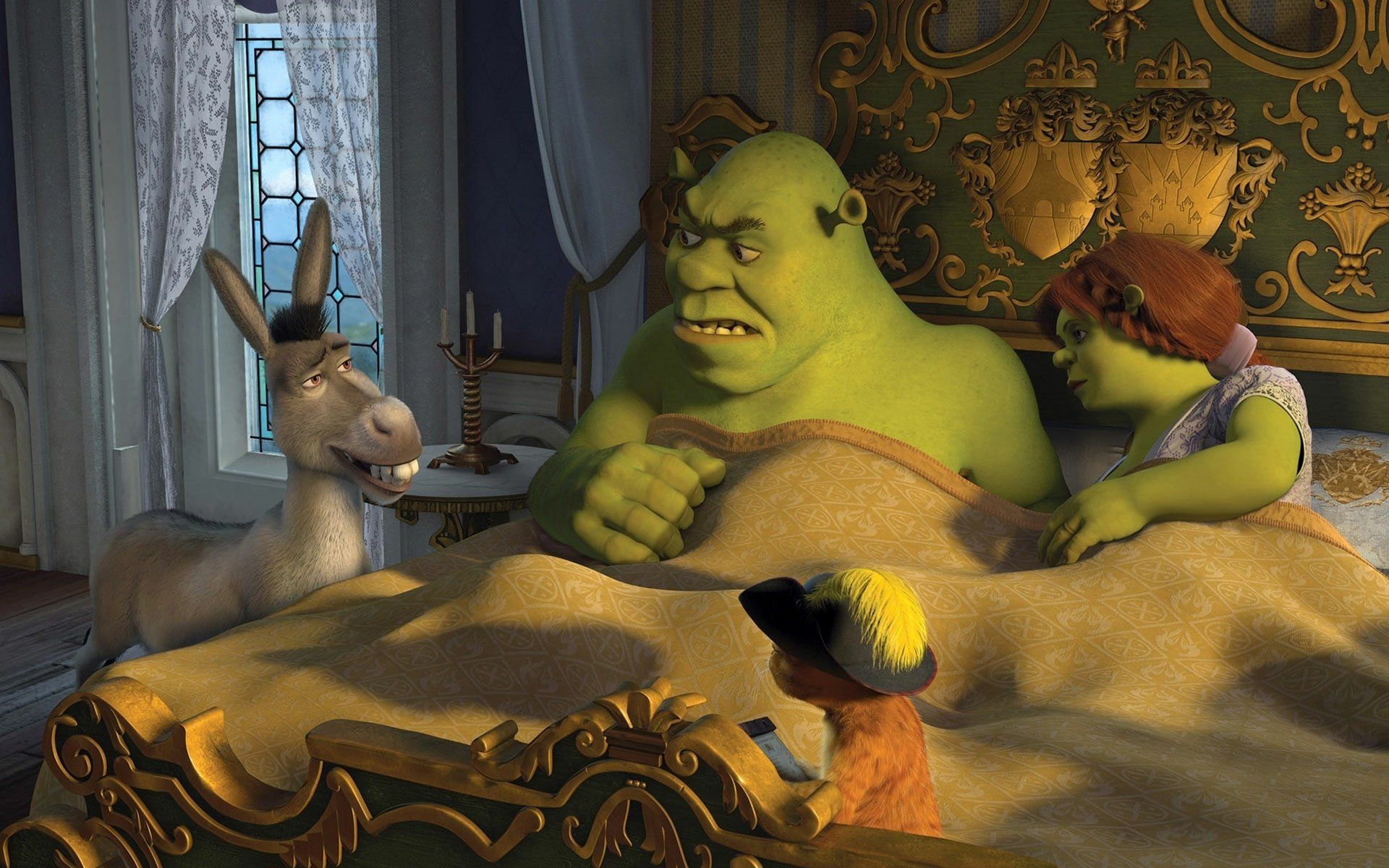 1920x1200 Shrek HD Wallpaper: Iconic Movie Scene in Vivid Detail