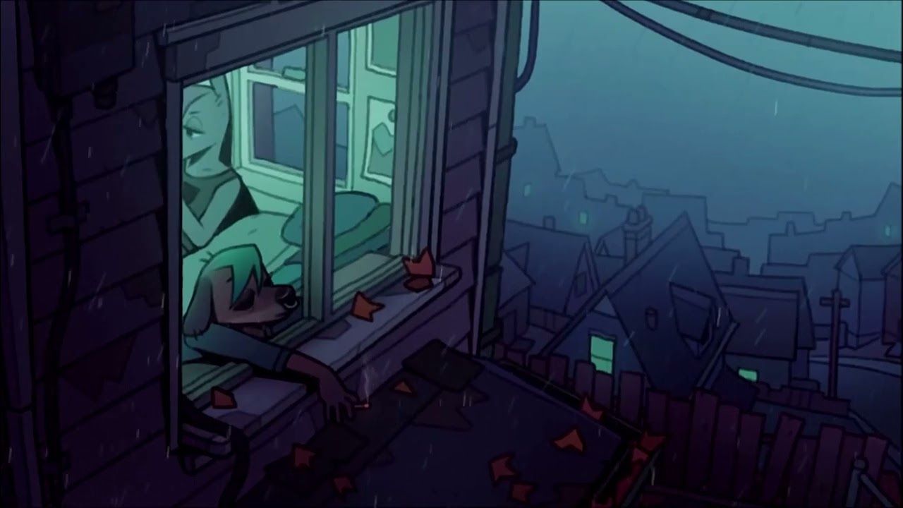 1280x720 4k Chilling in the Rain Lofi background