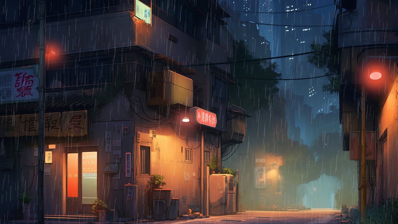 1280x720 Raining In Tokyo ☔ 7 Lofi & Rain