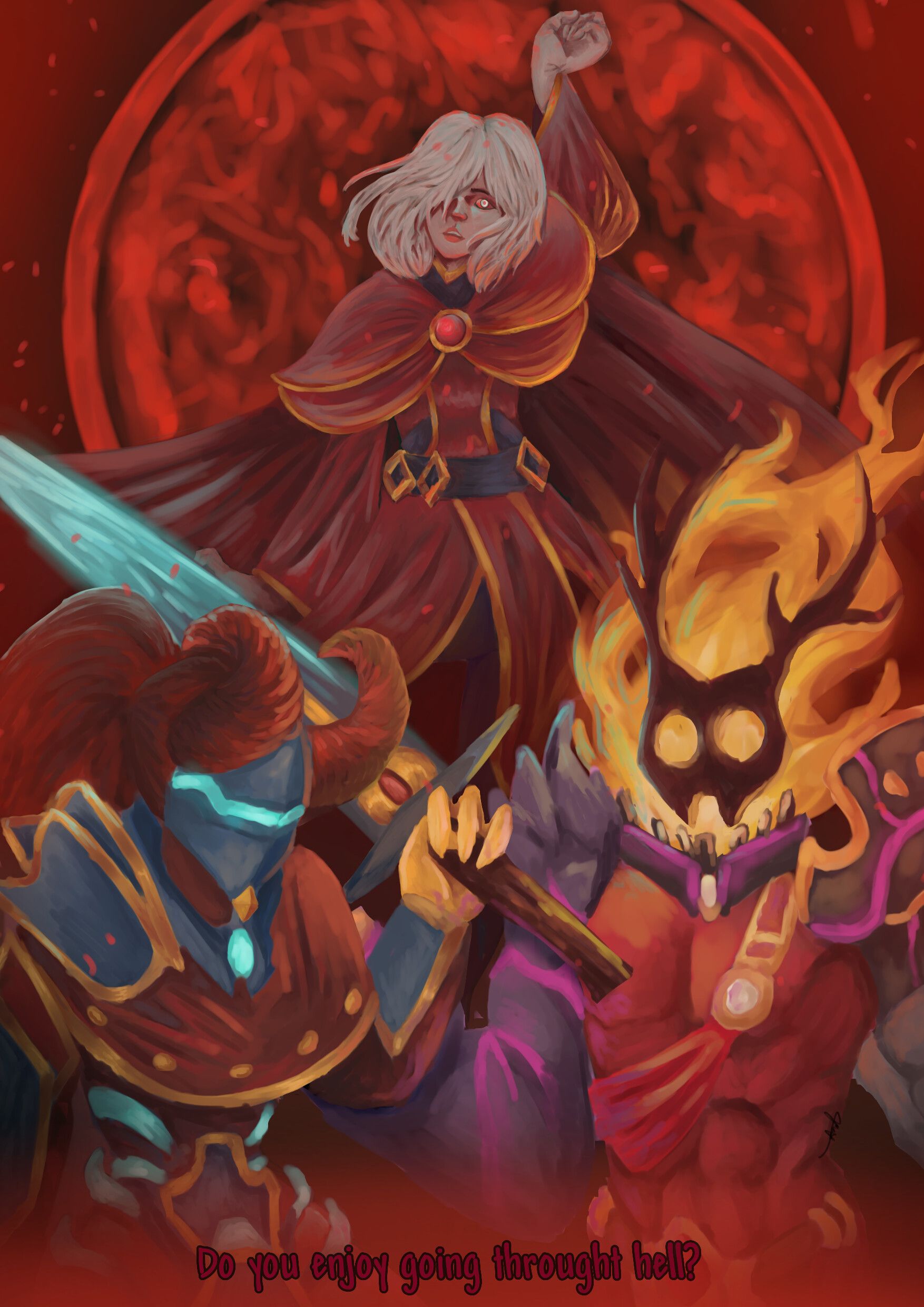 1754x2480 Supreme Calamitas fanart ; do you enjoy going throught hell ?''