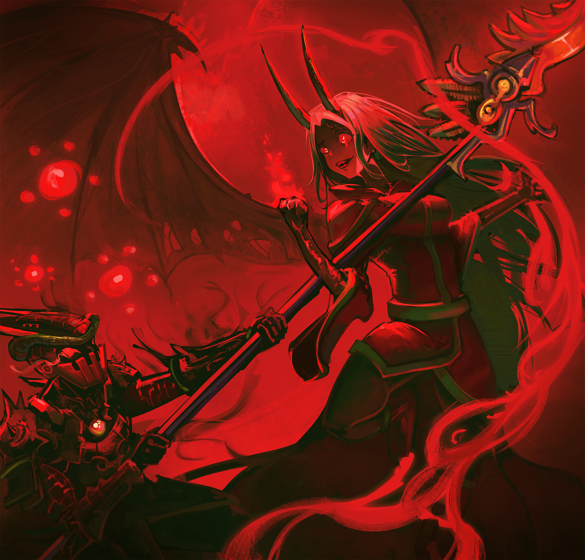2000x1913 supreme calamitas and terraian fighting