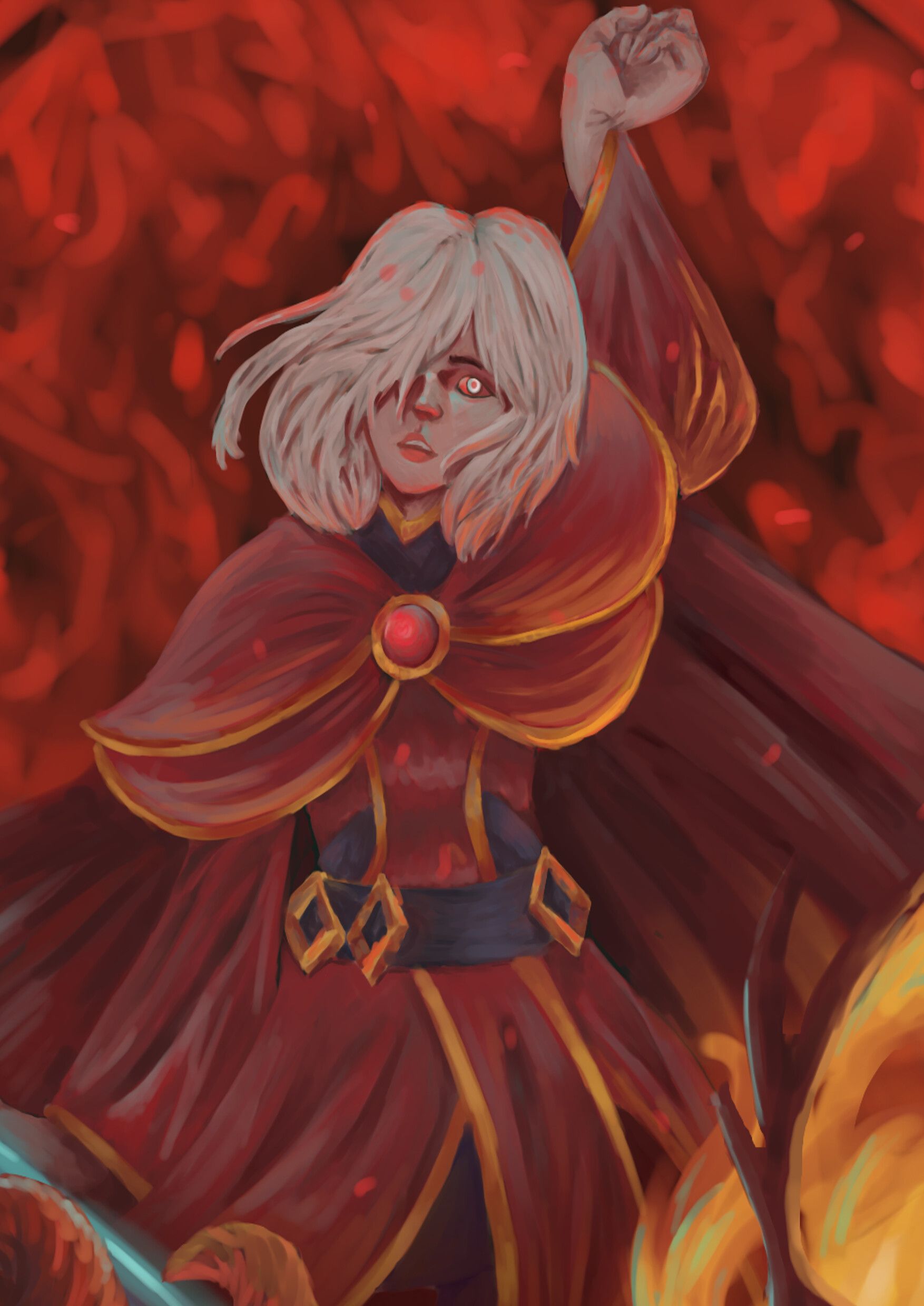 1754x2480 Supreme Calamitas fanart ; do you enjoy going throught hell ?''