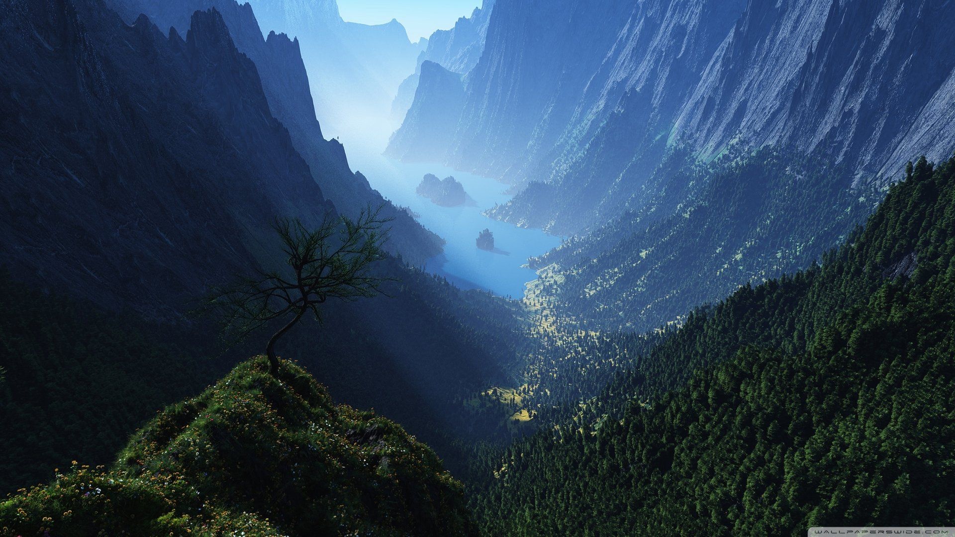 1920x1080 Majestic Valley: Stunning HD Nature Wallpaperx1440