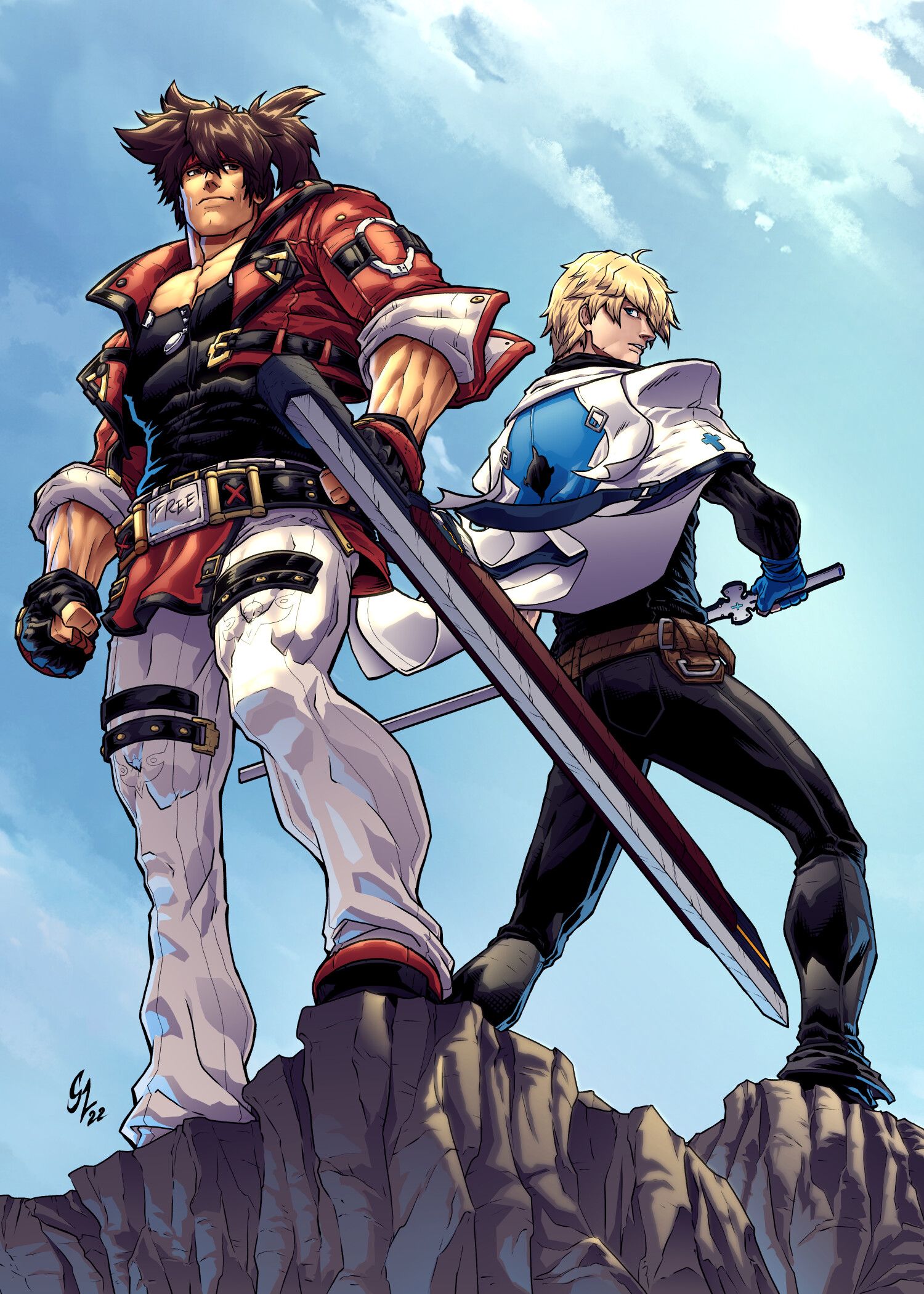 1500x2100 Guilty Gear -STRIVE- Sol Badguy and Ky Kiske