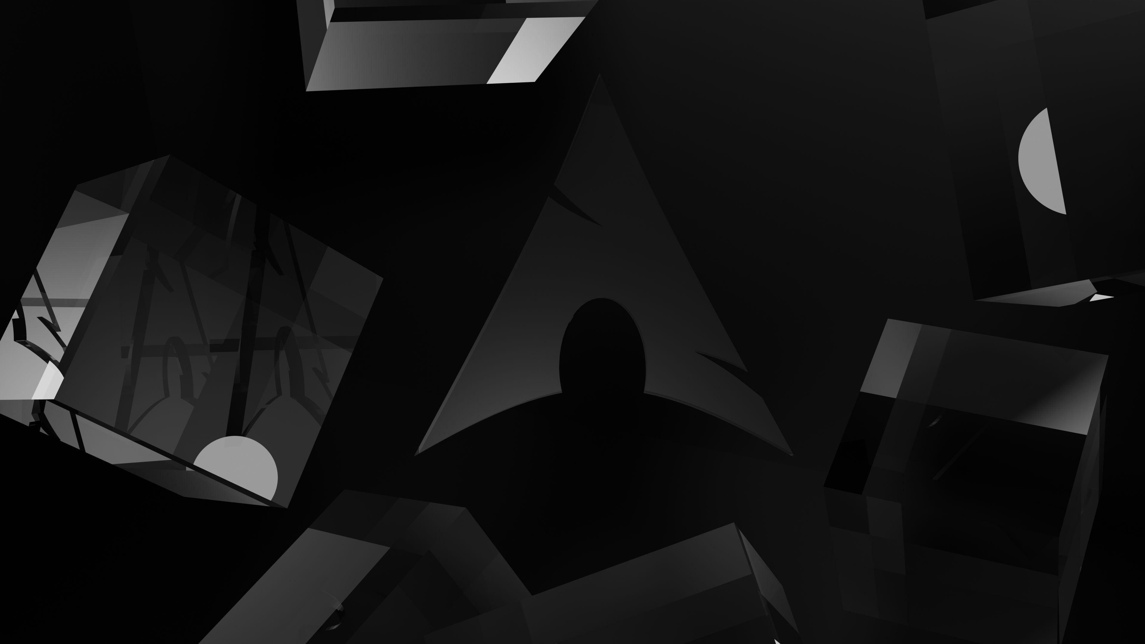 3840x2160 Dark Arch Linux 4K Wallpaper