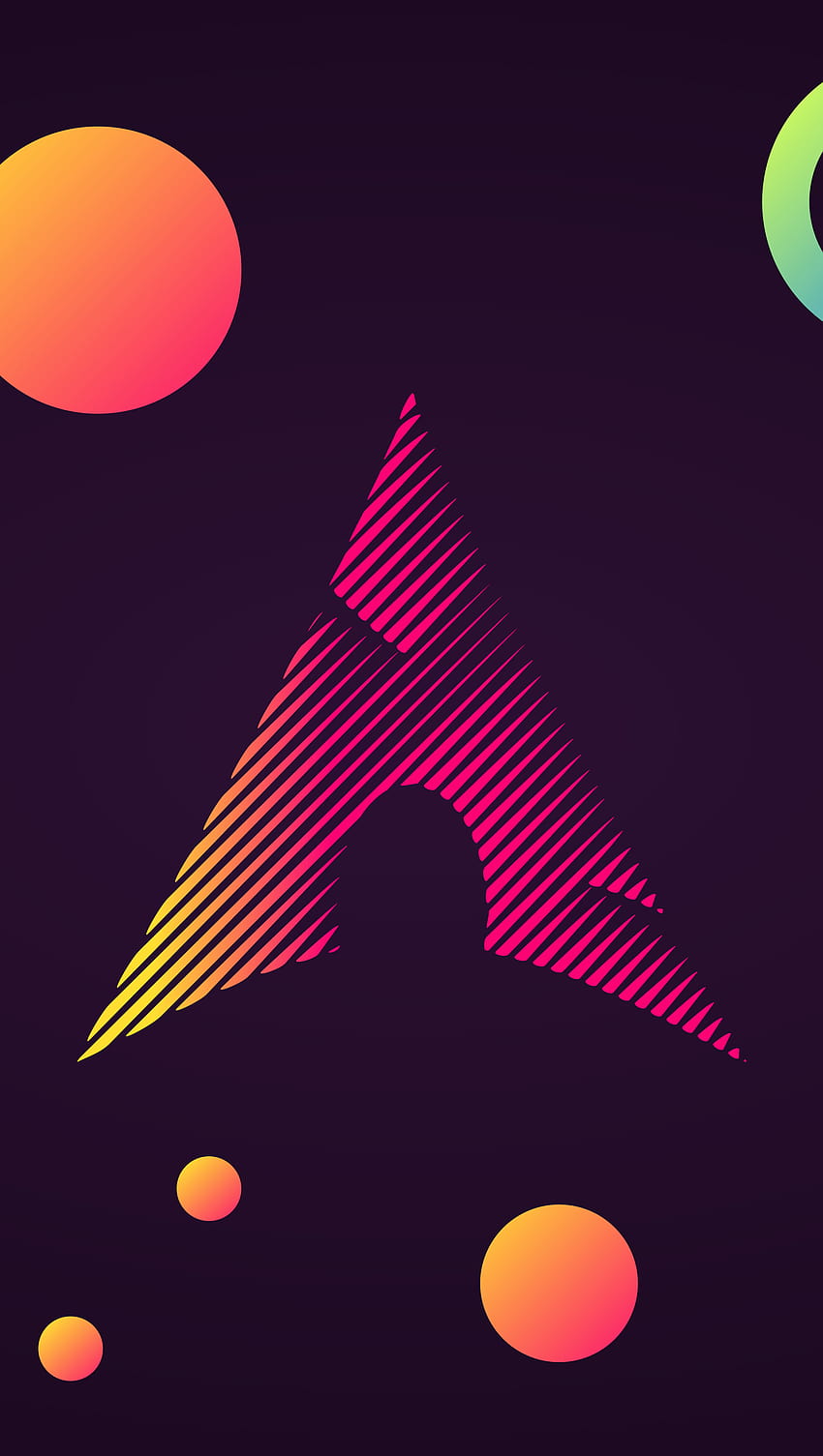 850x1505 Arch Linux Abstract, phone linux HD phone wallpaper