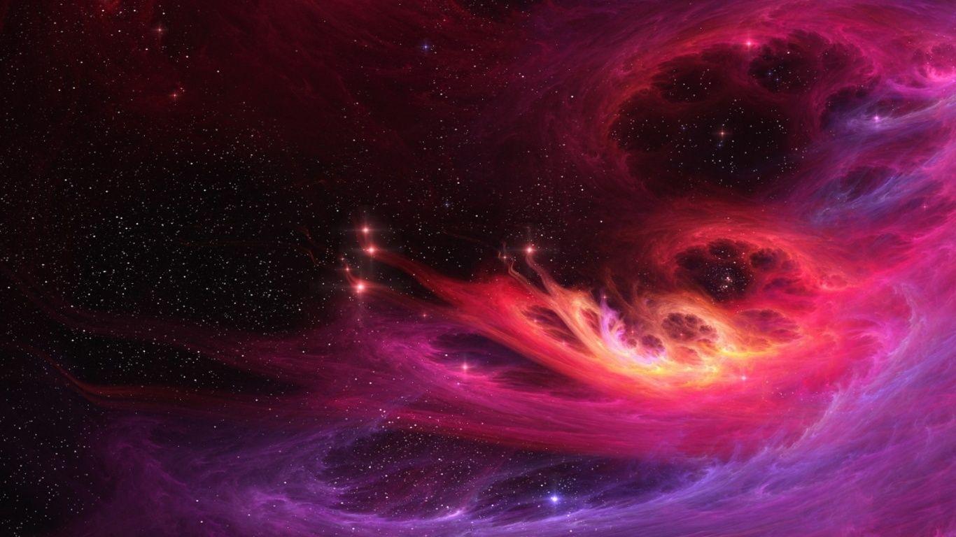 1366x768 Simply Space Purple. wallpaper