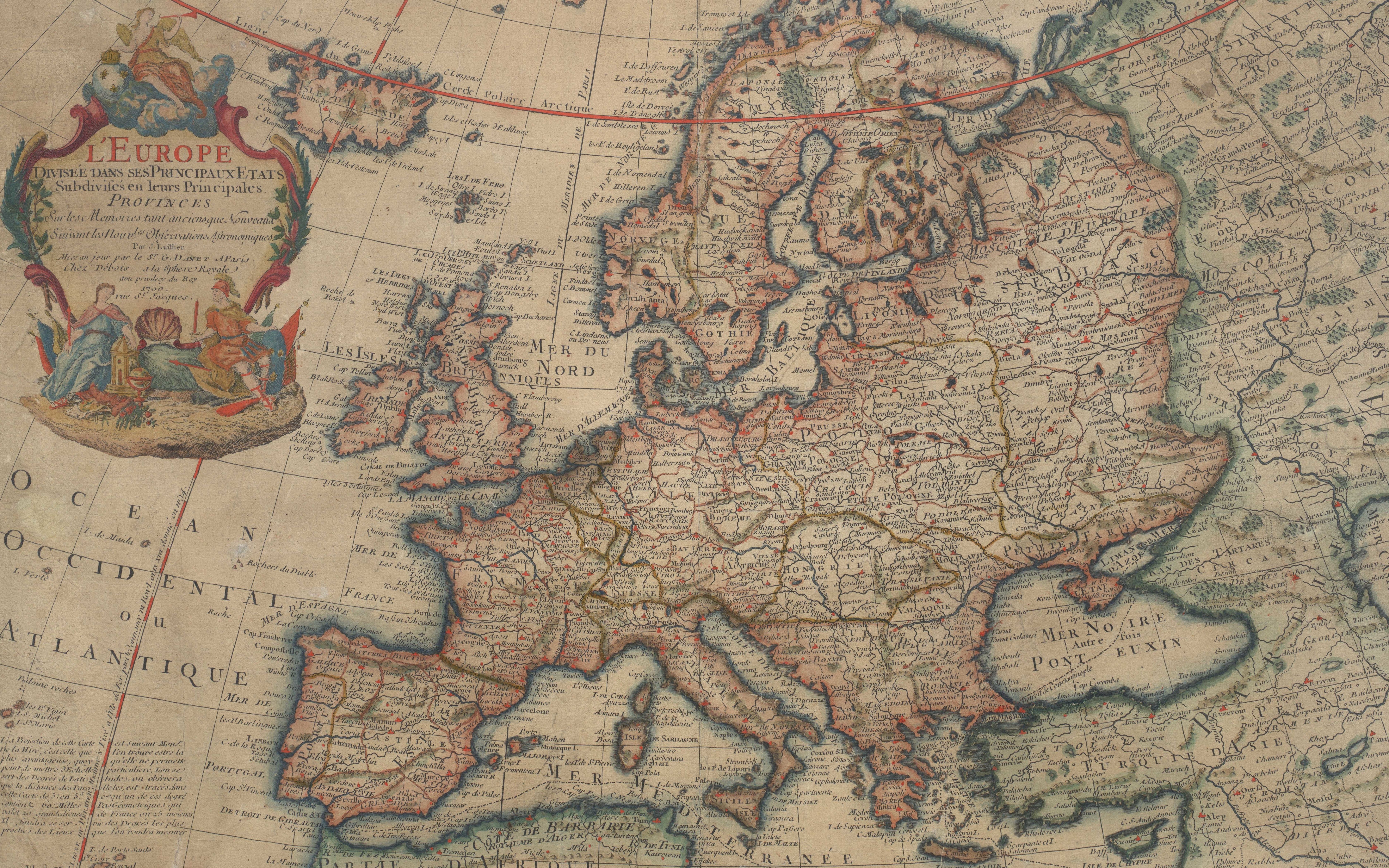 6720x4200 Wallpaper parchment, old maps, old maps, Map Of Europe, Vintage Europe map, Map of Europe for mobile and desktop, section текстуры, resolution 6720x4200