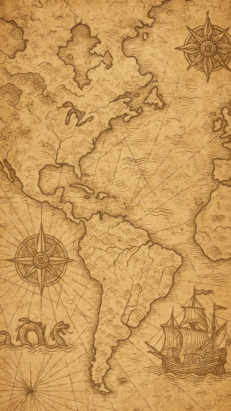 800x1422 Map And Compass Wallpaper Image Wallpaper
