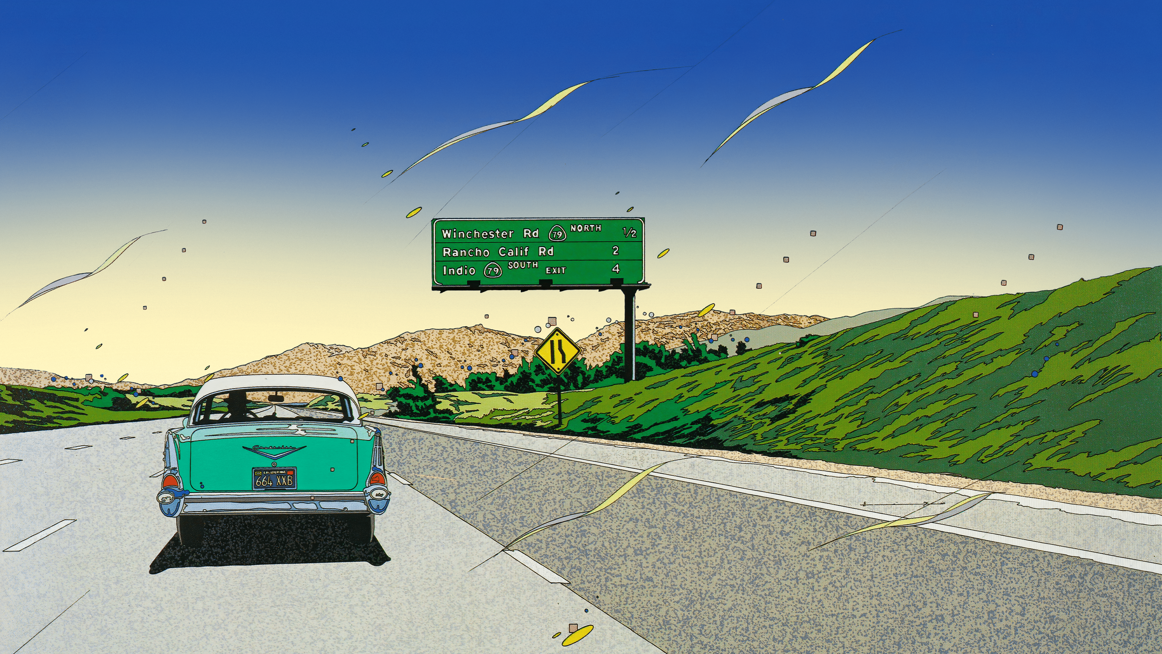 3840x2160 Passing Through California by Eizin Suzuki, 1985 [3840x2160]