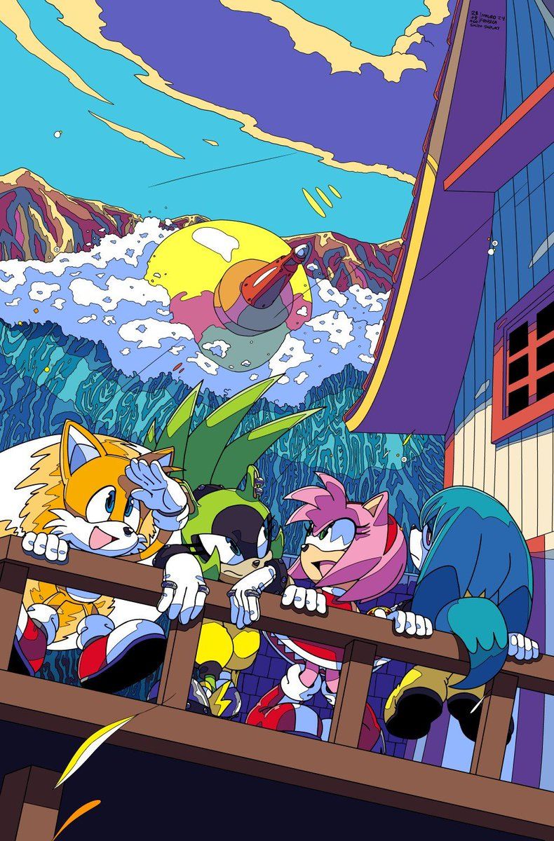 790x1200 logoless cover for idw sonic 78 personal homage to eizin suzuki