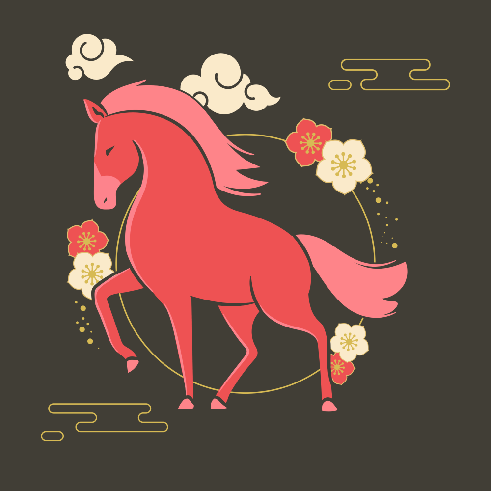 1000x1000 Free Art Zodiac Year of the Horse