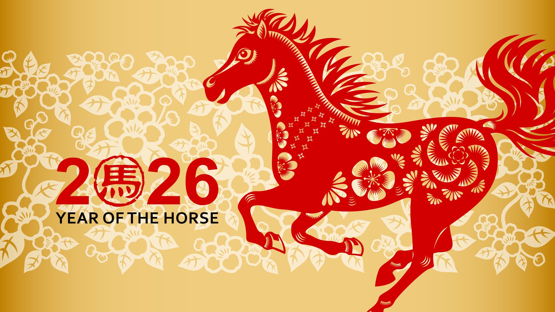 1920x1080 Chinese New Year Horse Wallpaper