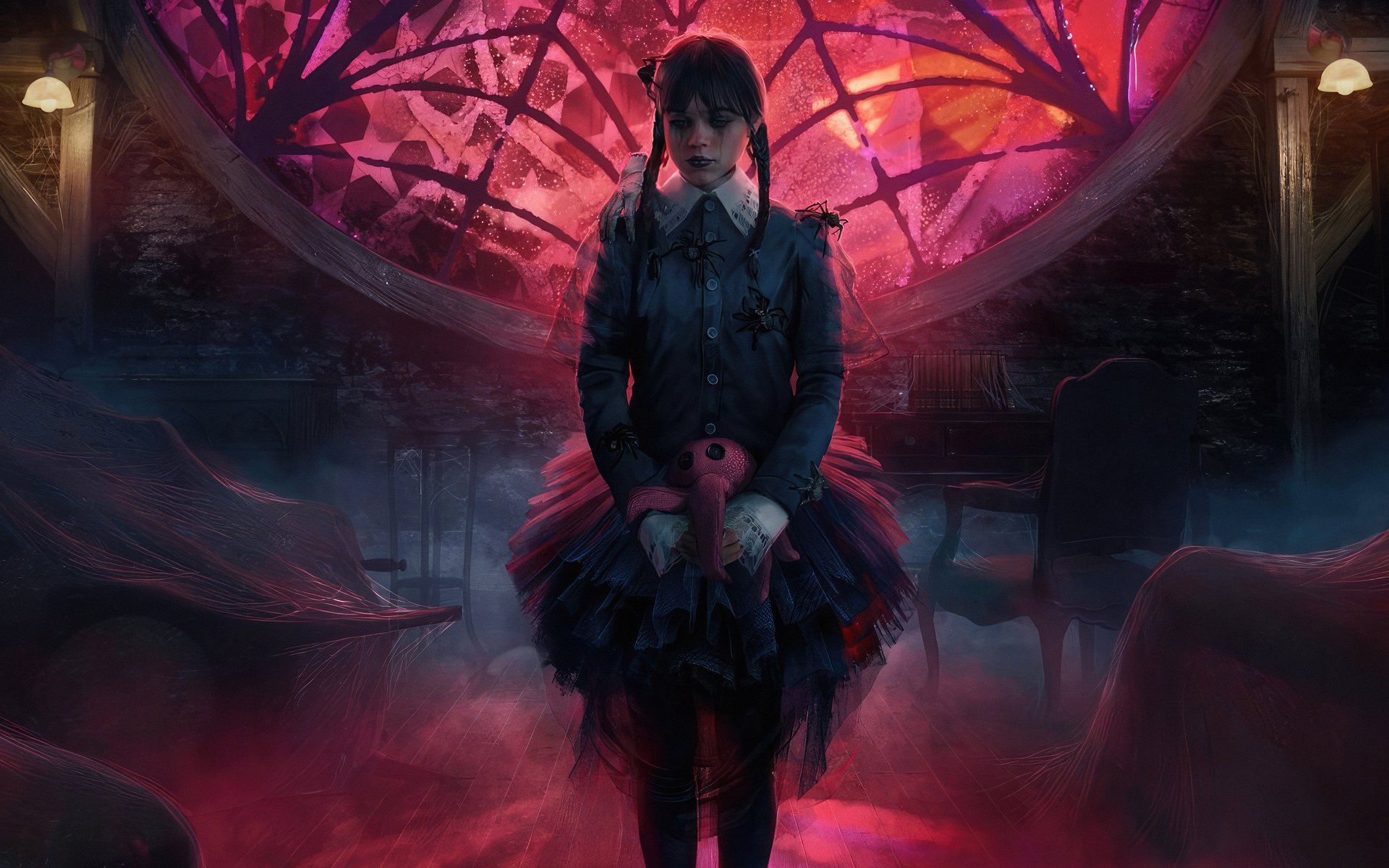 1920x1200 Wednesday Addams: Dark Elegance HD Wallpaper from the Hit TV Showx1200