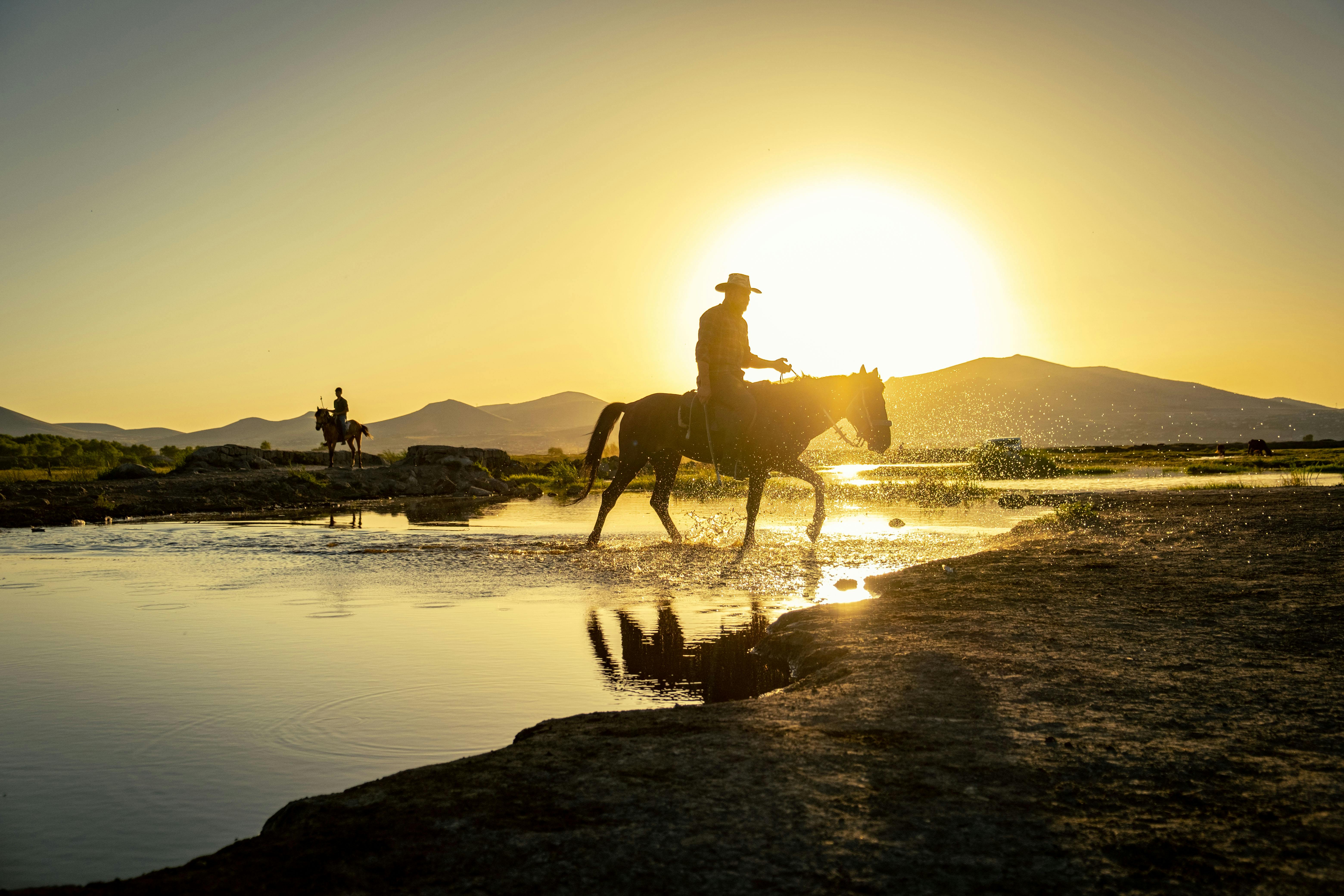 6240x4160 Cowboy in Countryside at Sunset · Free