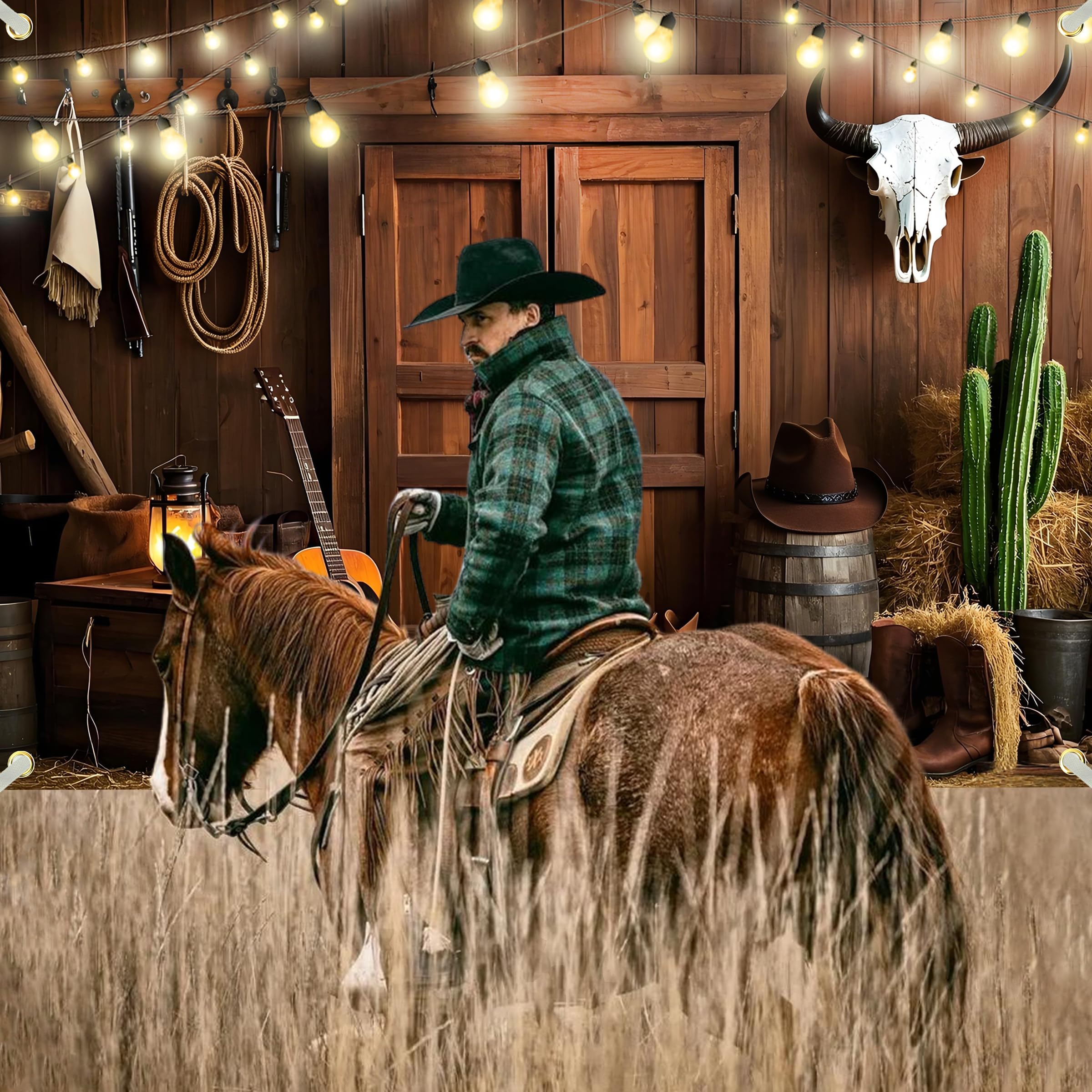 2400x2400 Amazon.com : Western Backdrop for Photohoot 7x5Ft Cowboy Backdrop Wild West Saloon Rodeo Photography Background Rodeo Theme Birthday Party Decor Photohoot Supplies