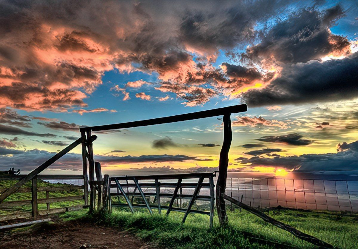 1200x835 Western Ranch Sunset Blank Greeting Card Blank Greeting Card
