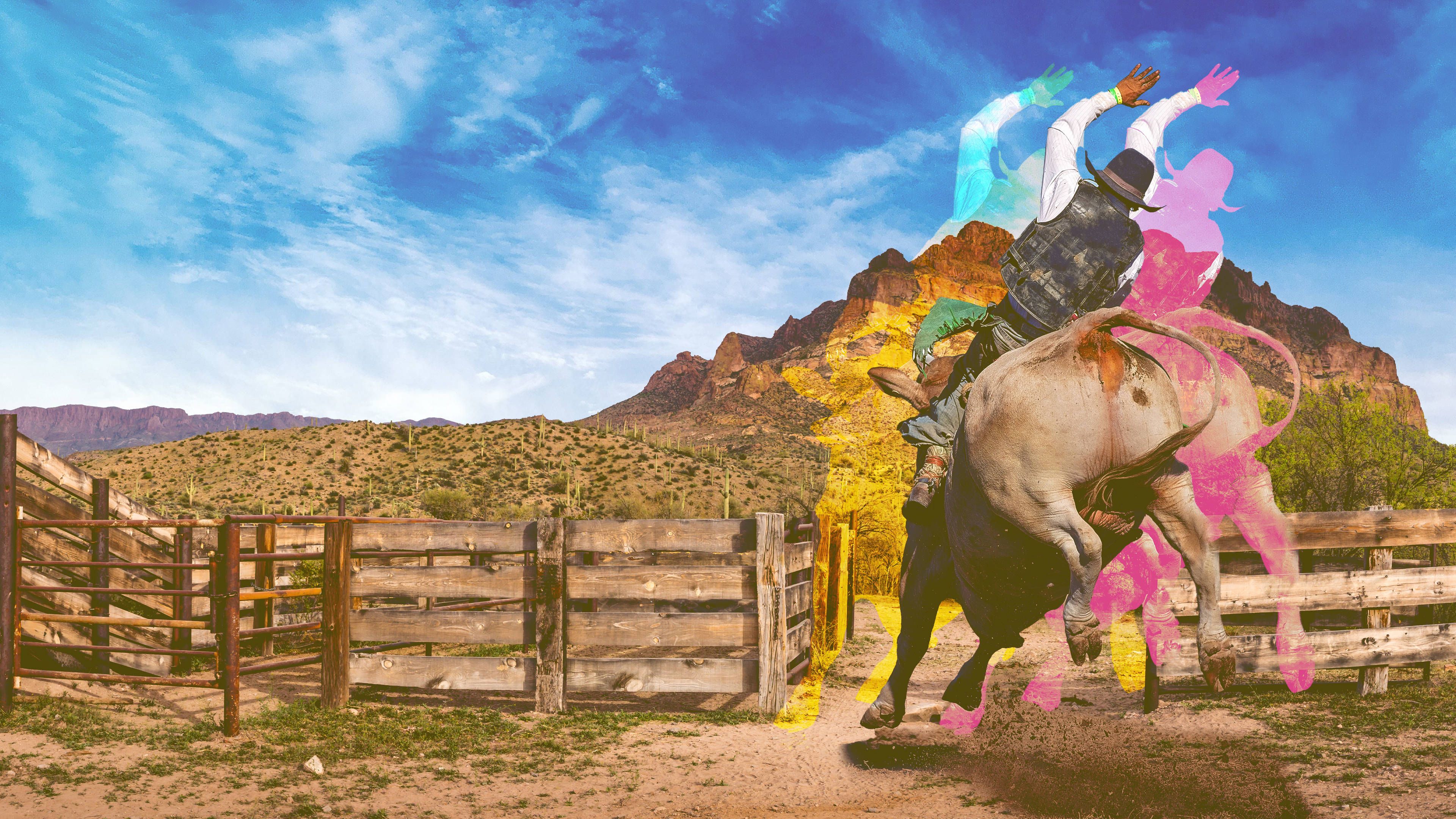 3840x2160 Download Cowboy Rodeo Aesthetic Wallpaper
