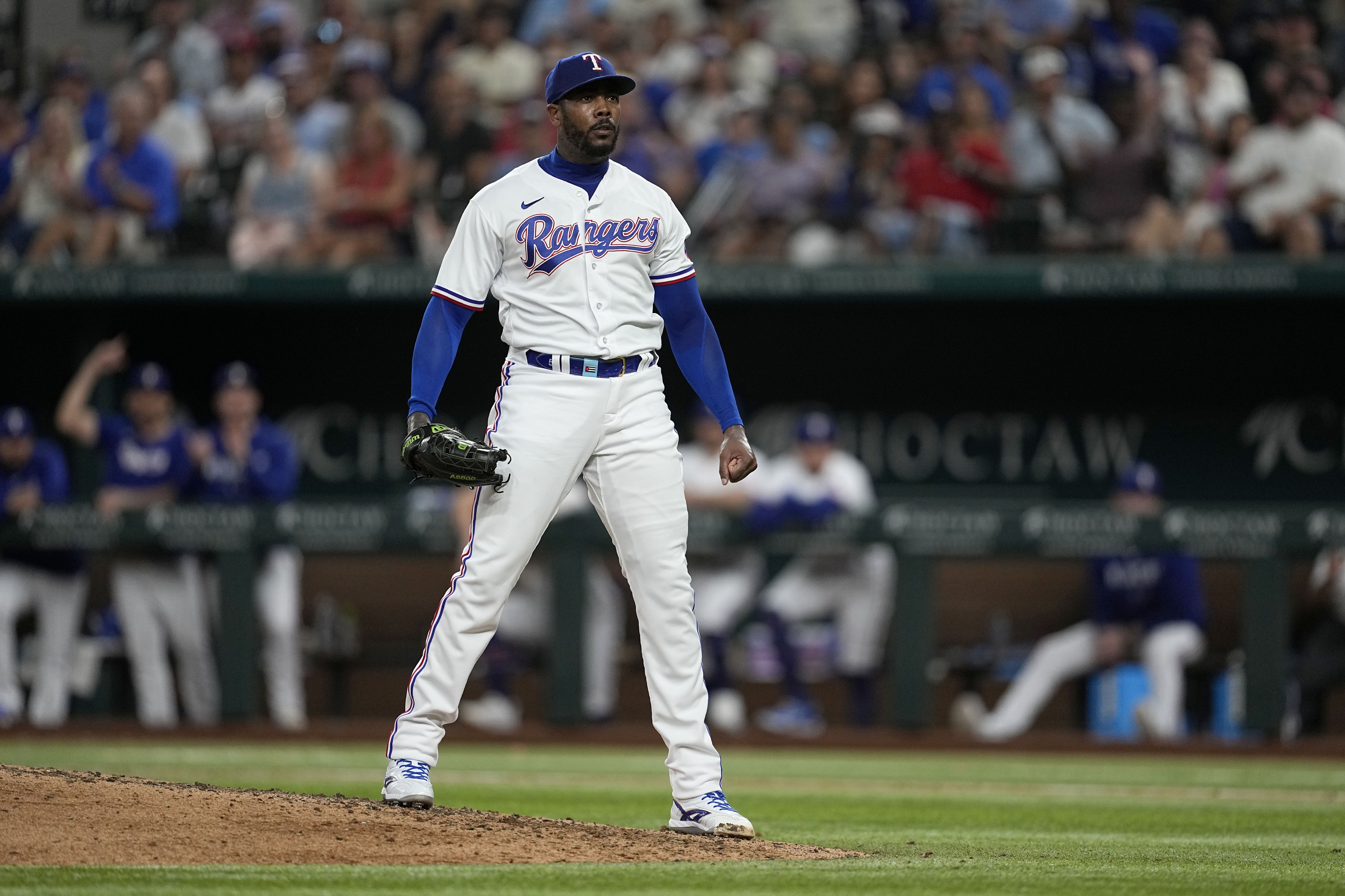 8265x5510 Aroldis Chapman has thrived since joining Rangers