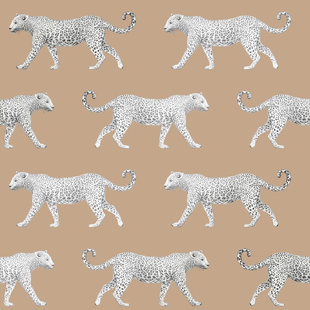 1000x1000 Leopard Motif Wallpaper in Caramel