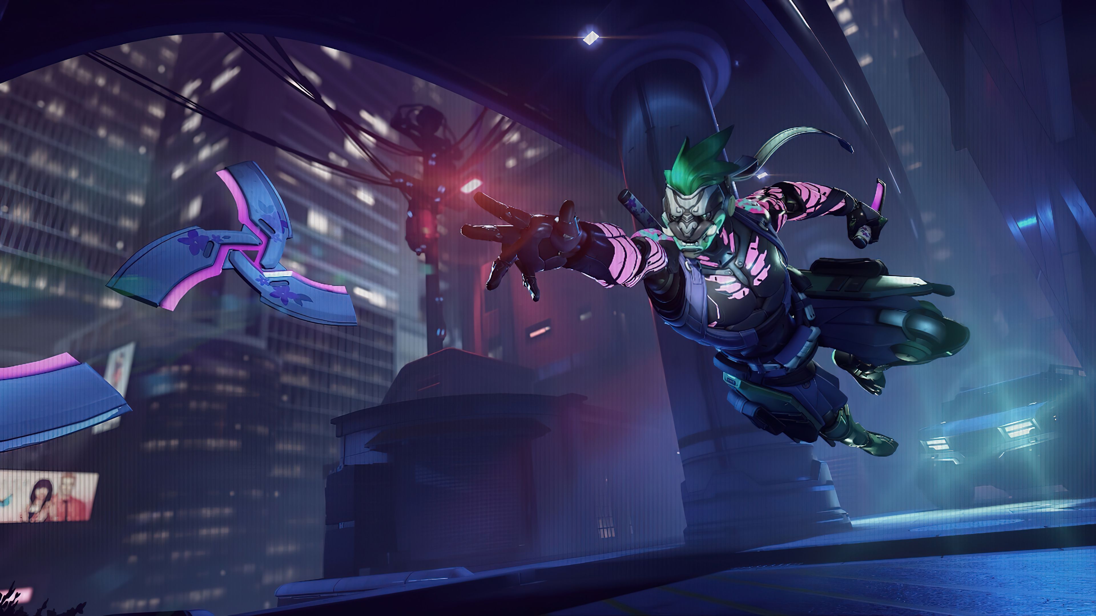 3840x2160 Genji Cyber Demon Overwatch 2 Wallpaper 4K HD PC h