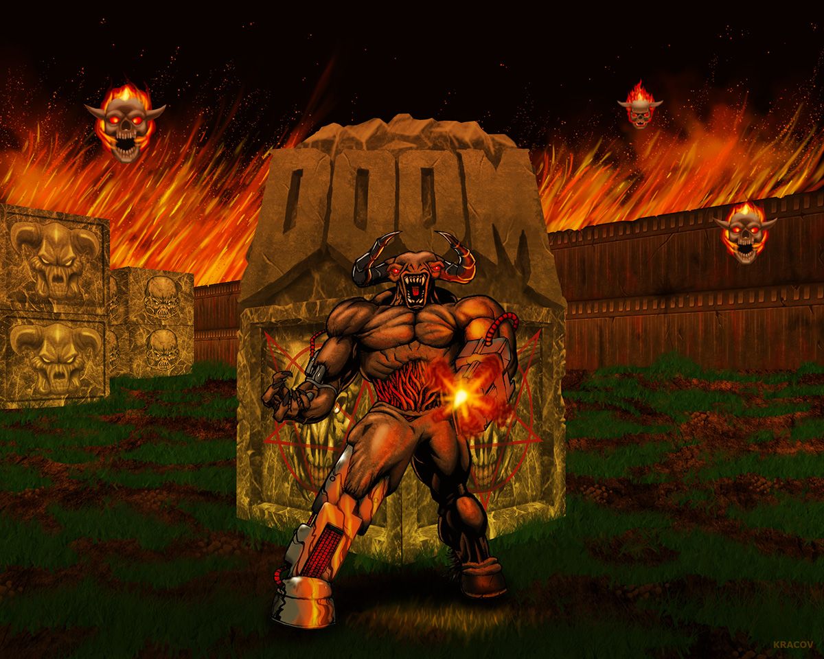 1200x960 Doom 1993 Cyberdemon Wallpaper