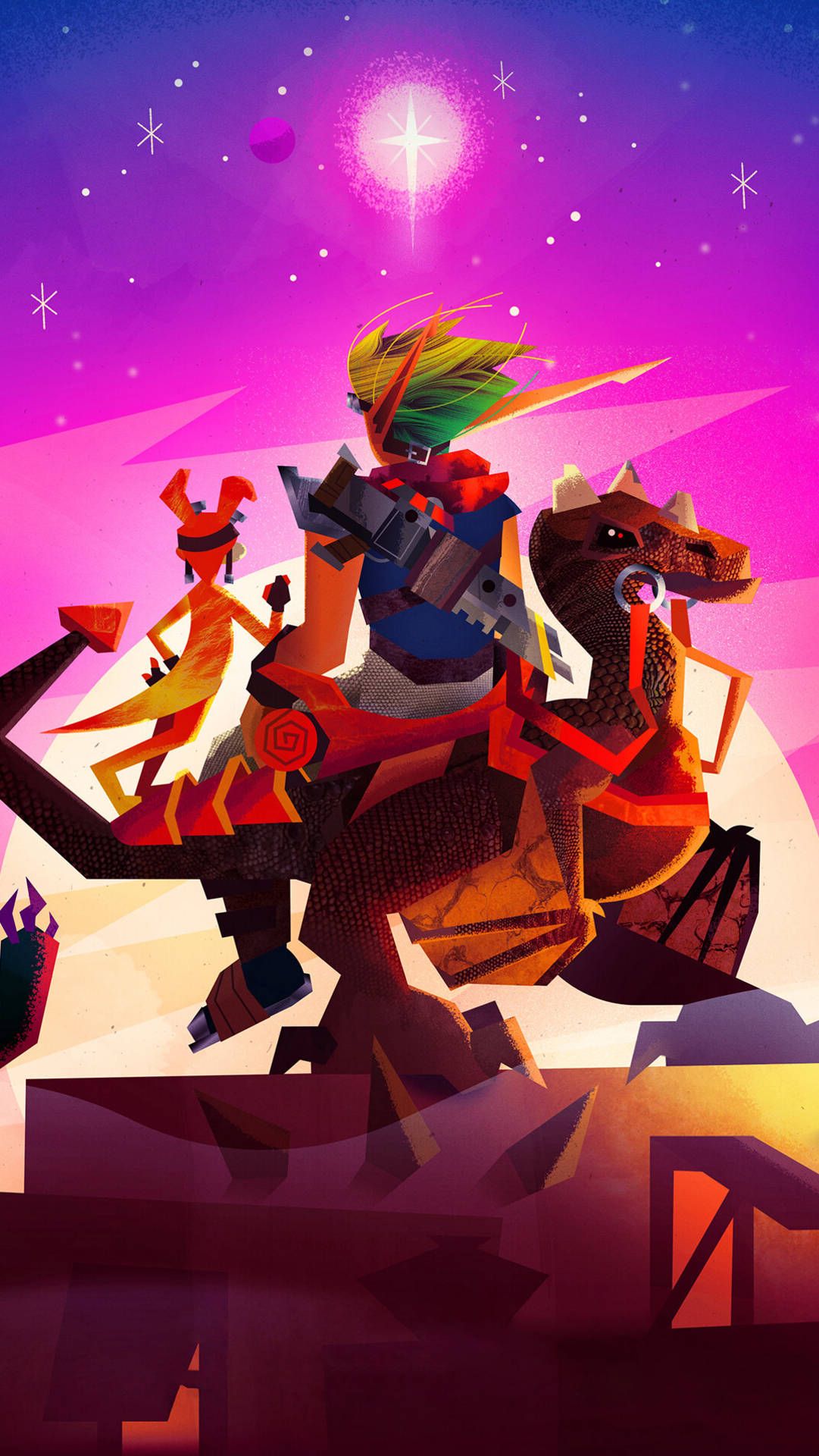 1081x1920 Download Vibrant Jak 2 Art Wallpaper