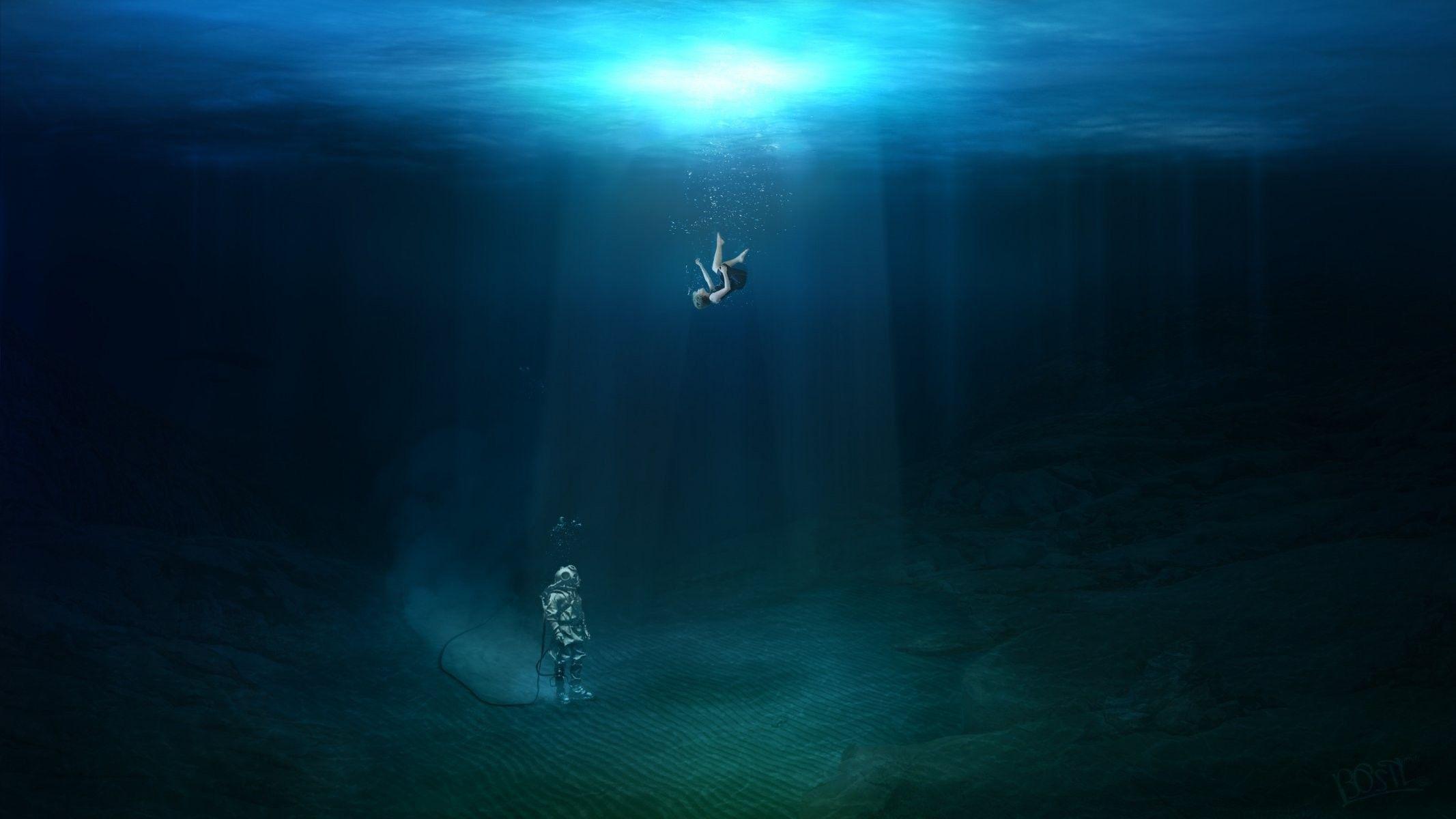2133x1200 Water Girl