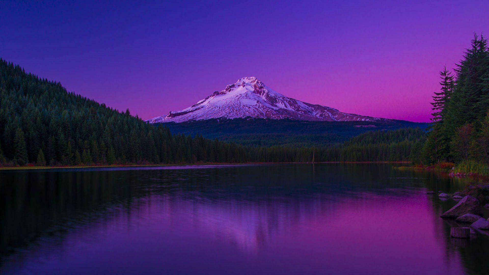 1920x1080 Twilight Peak Reflection