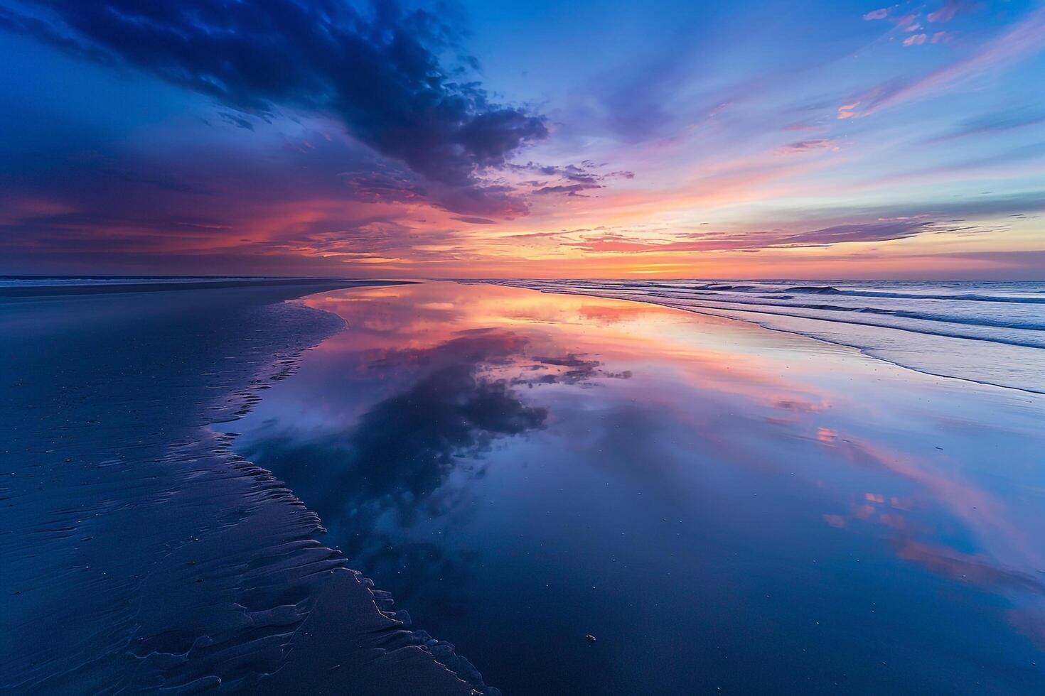 1470x980 Twilight Sky Over Beach Nature Background