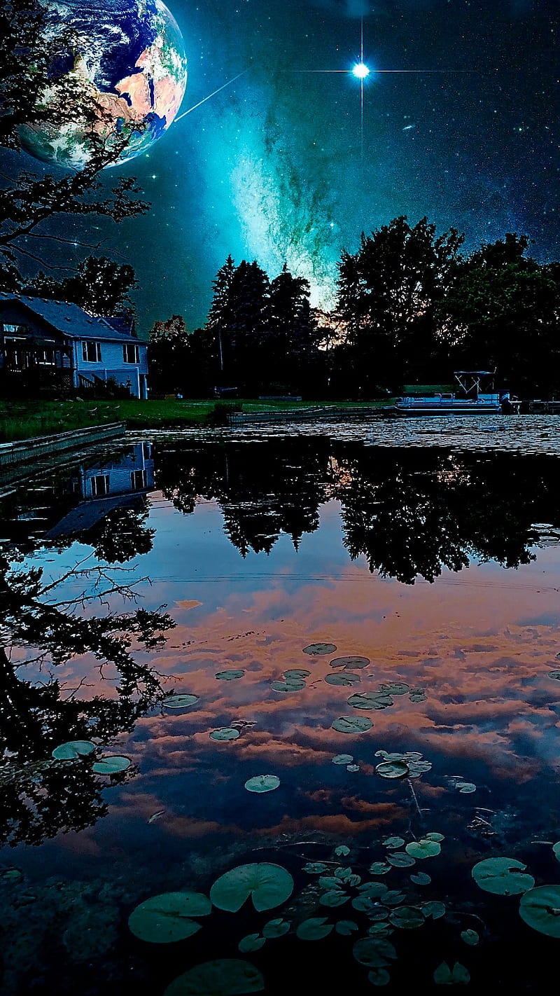 800x1422 Twilight Reflections, ColetteLrsn, Lake, Twilight, beauty, create mood, evening on the lake, HD phone wallpaper