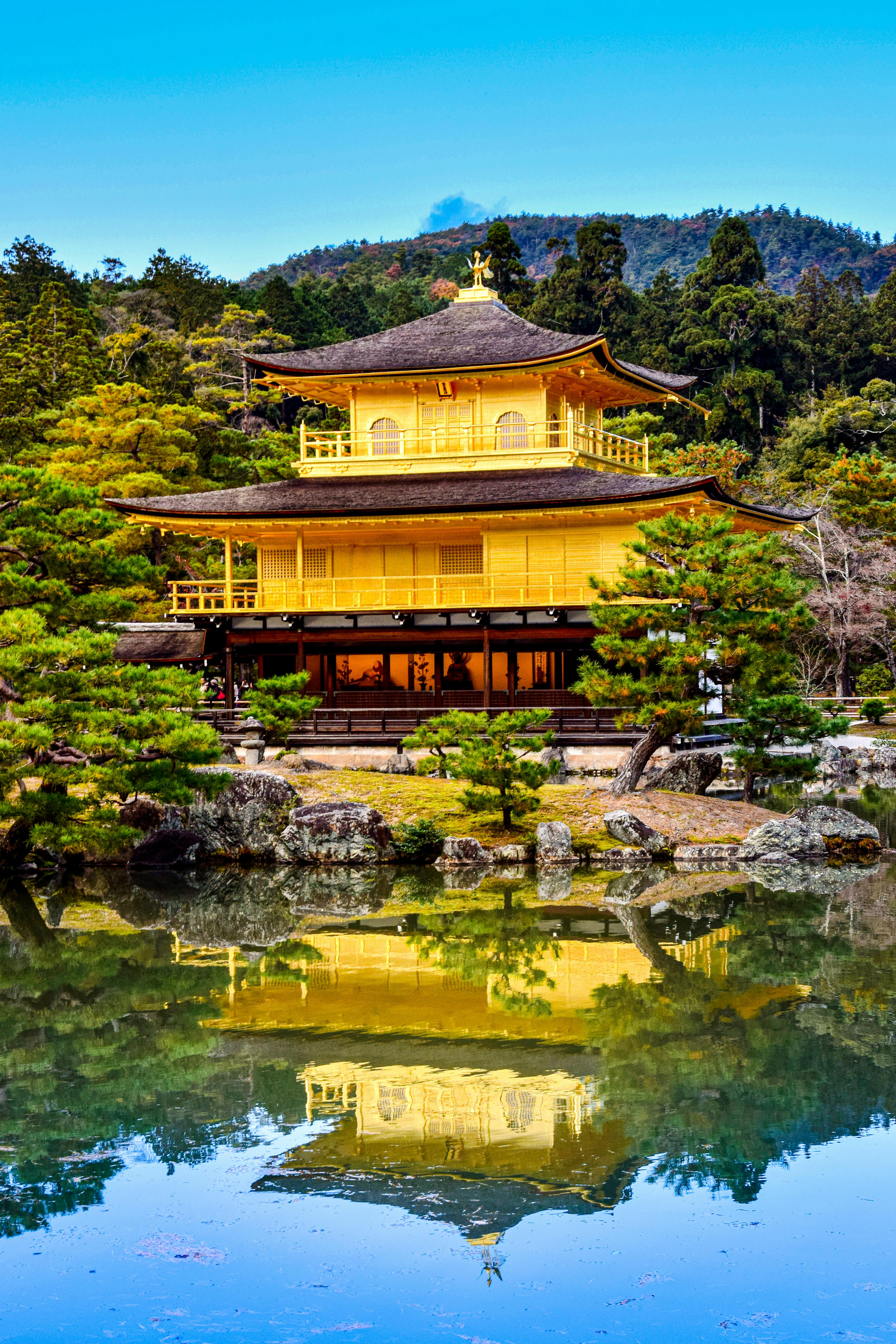 3720x5578 The Golden Pavilion Temple in Kyoto, Japan · Free