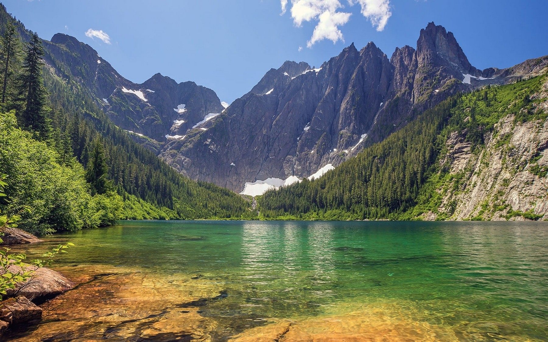 1800x1125 Spring Mountain Lake Wallpaper