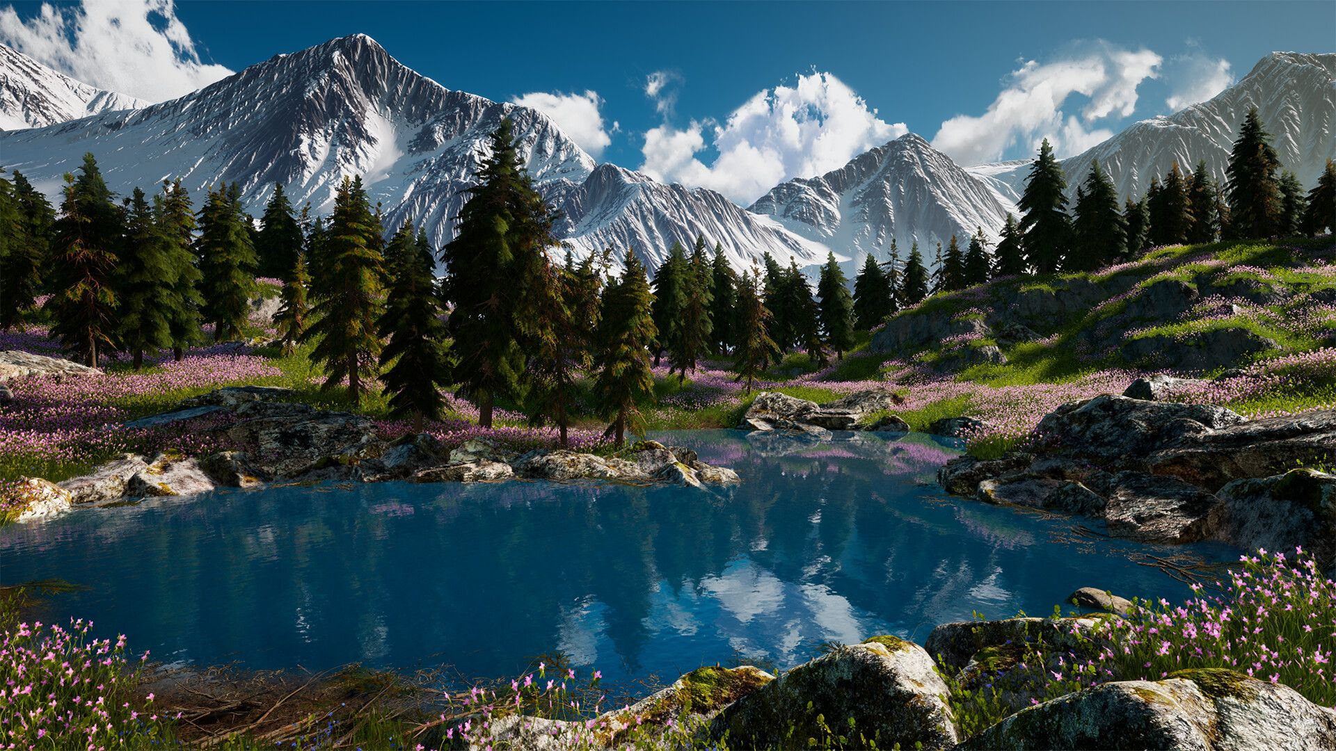 1920x1080 Aude Verquin mountain lake