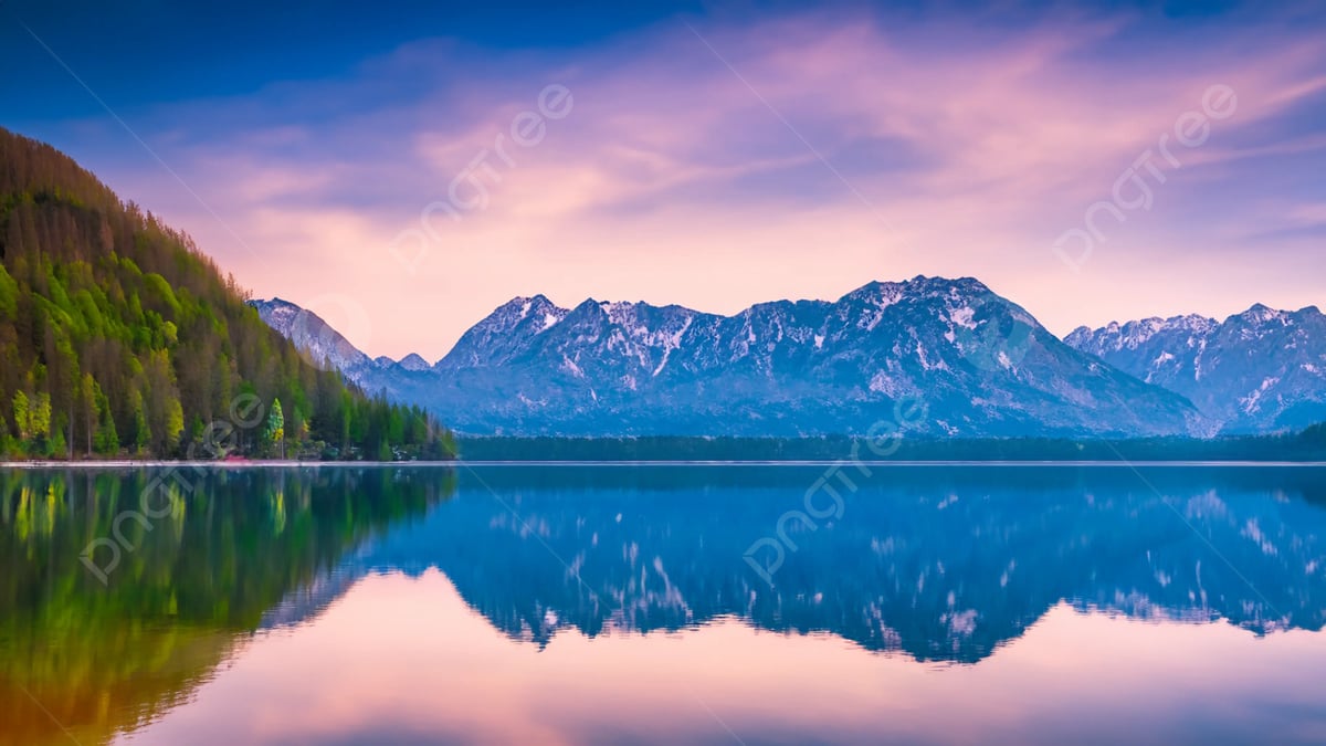 1200x675 Lake At Spring Morning, Mountains, Water, Reflection Background Image And Wallpaper for Free Download