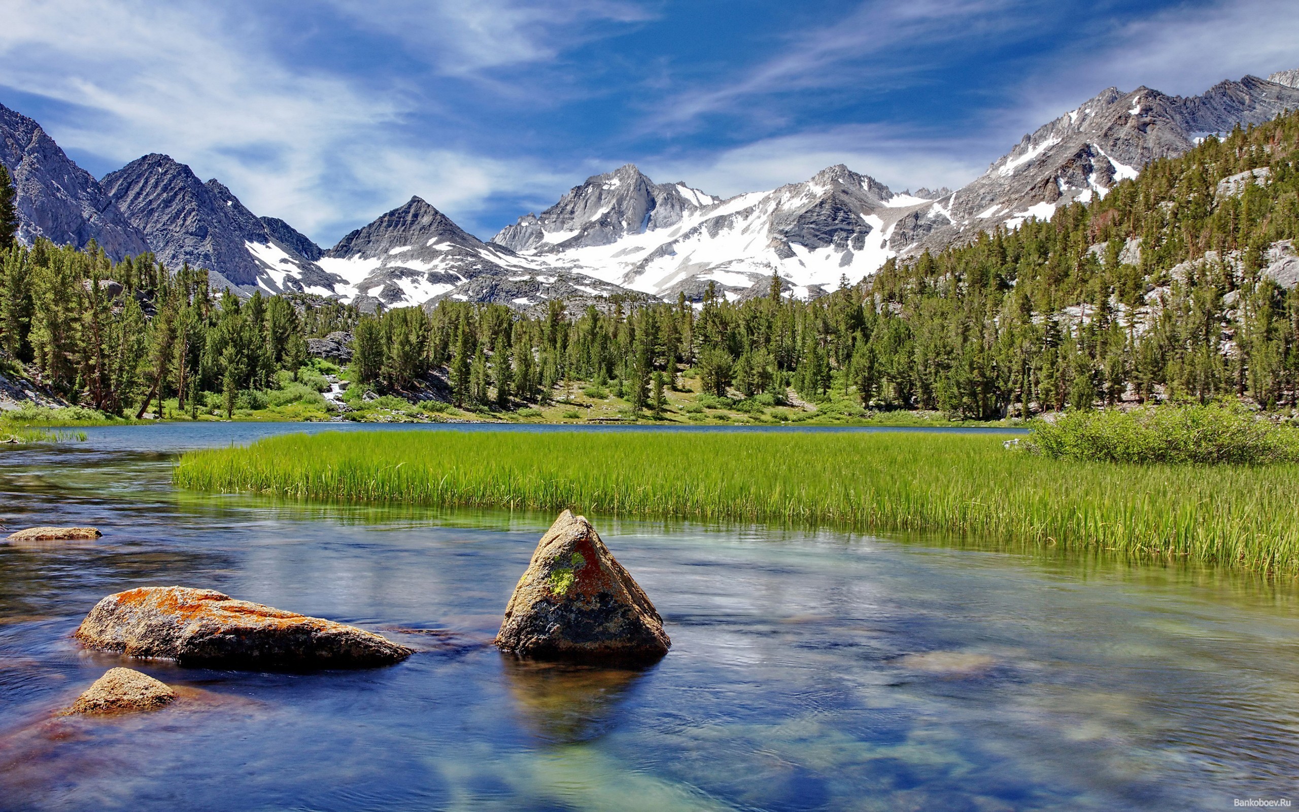 2560x1600 Spring mountains on a sunny afternoon Desktop wallpaper 1920x1080