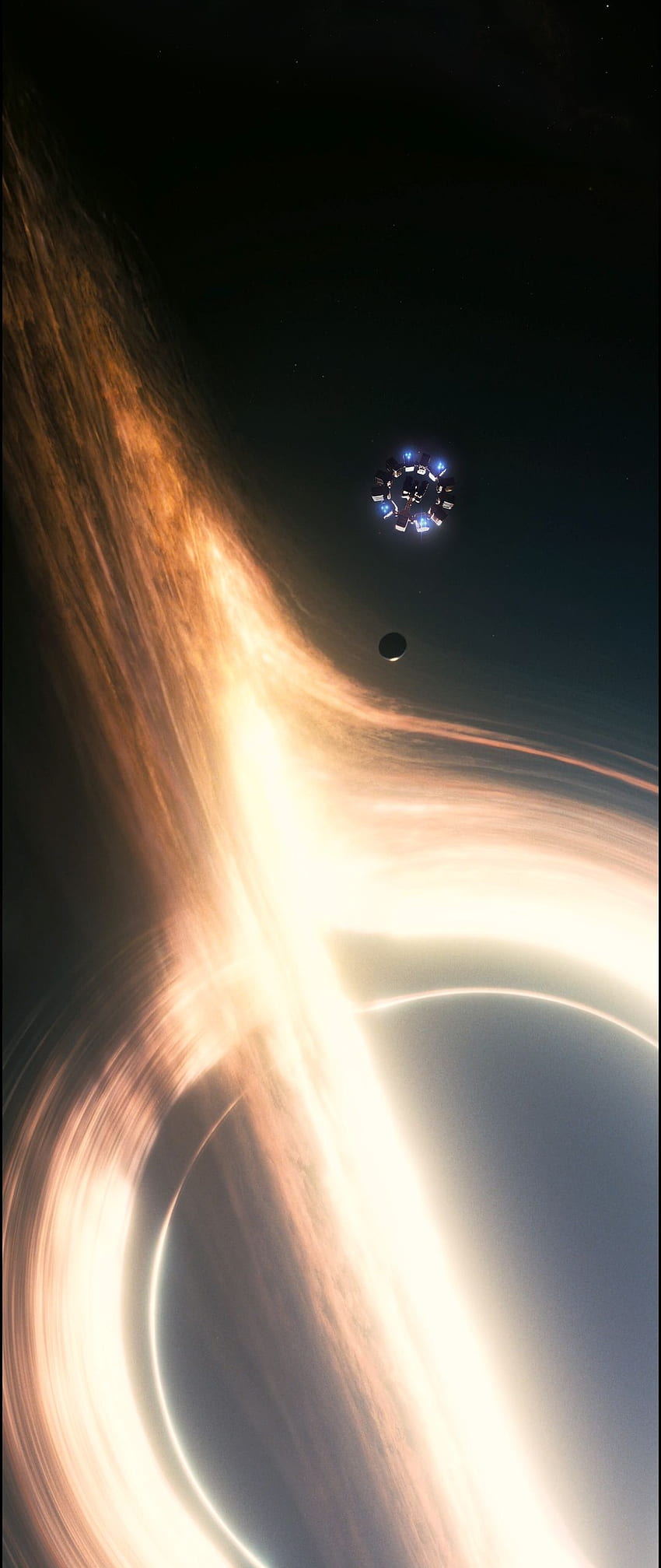850x2015 Interstellar, bkackhole, interestelar, universe HD phone wallpaper