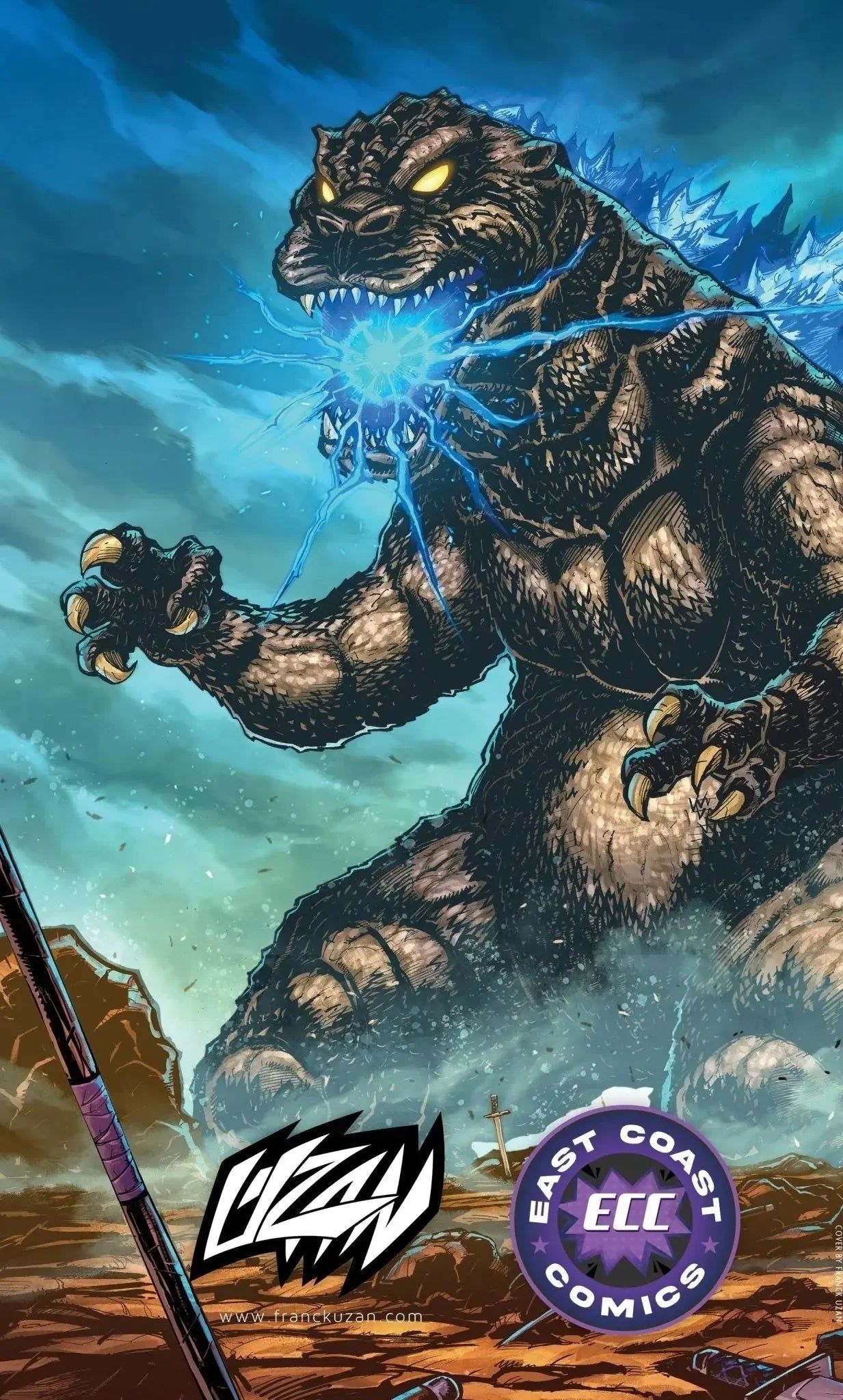 1233x2048 Teenage Mutant Ninja Turtles X Godzilla Franck Uzan Variant Side Wrap Around (11 12 25)