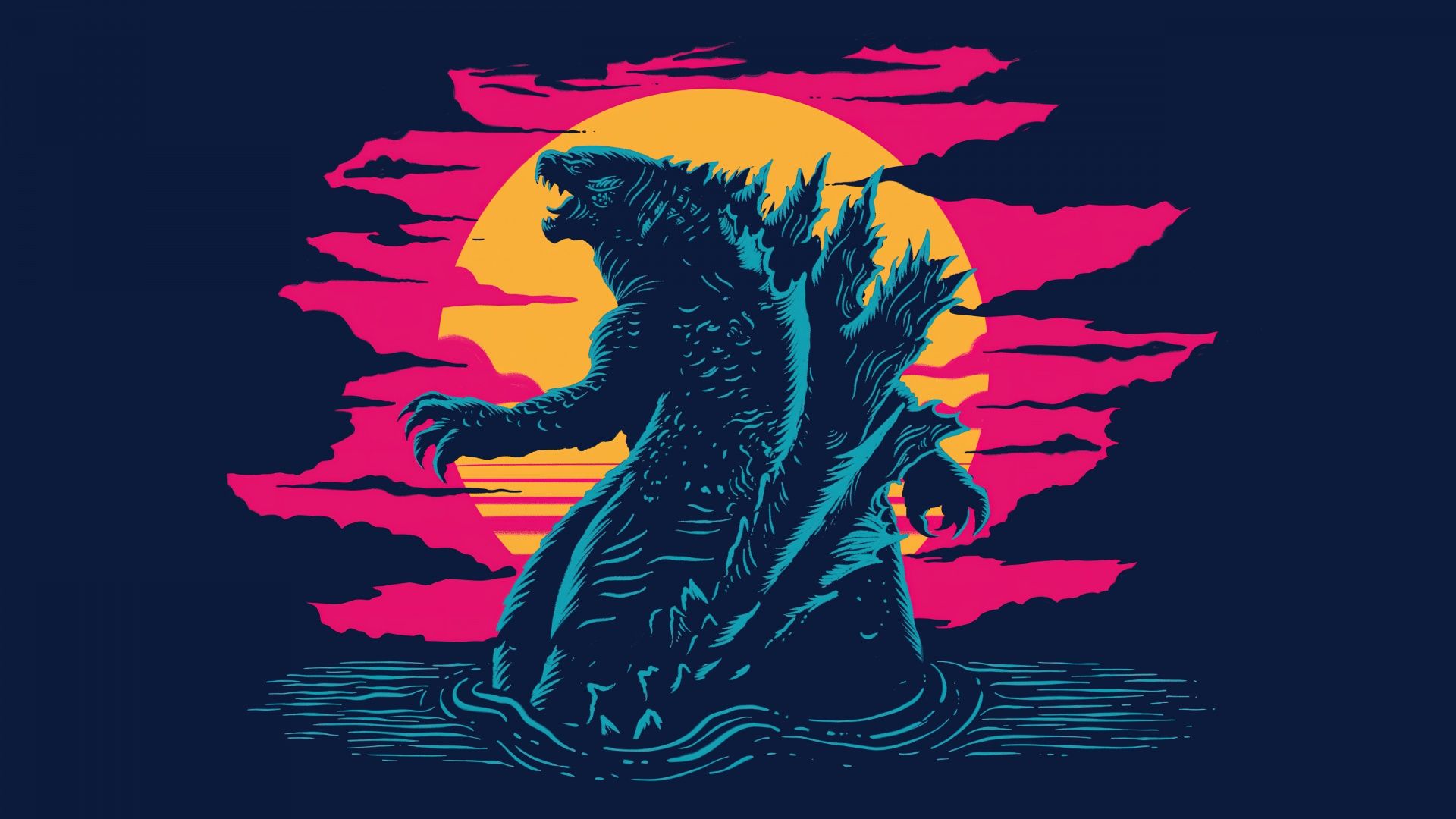 1920x1080 Godzilla Wallpaper 4K, Artwork, 5K, Kaiju