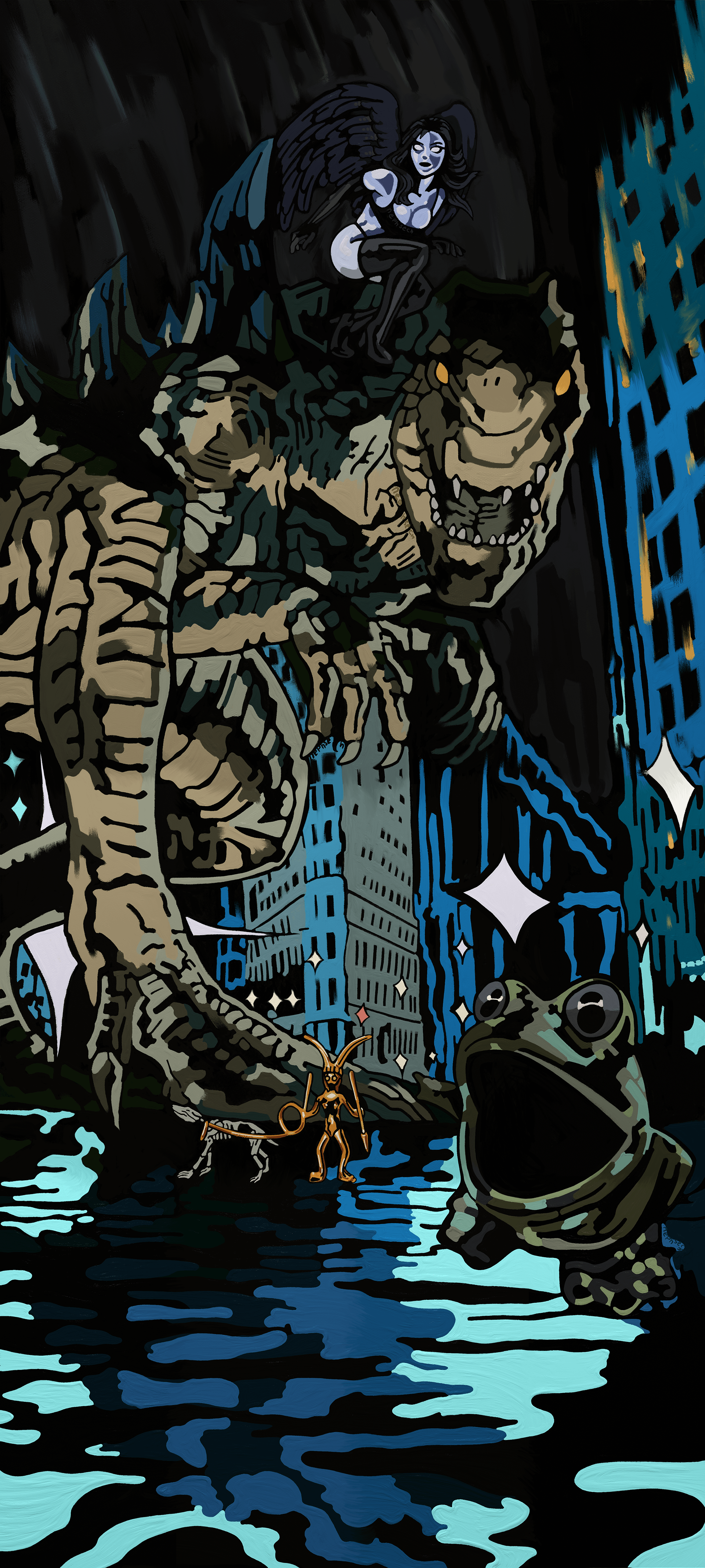 1920x4267 I made this painting to use as my wallpaper!