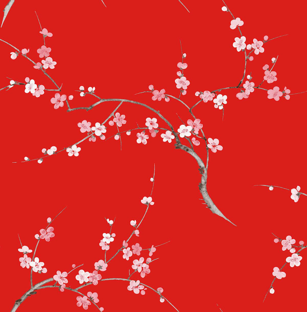 1200x1221 NextWall Cherry Blossom Floral Peel and Stick Wallpaper Petal Pink